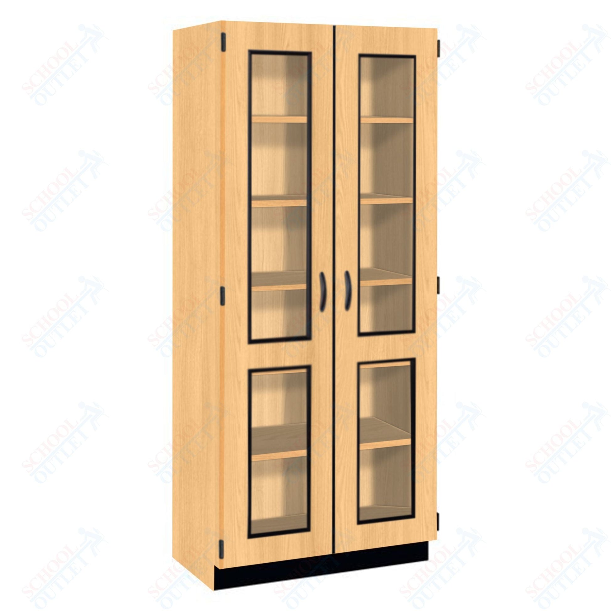 Tall Units Display with Lock and Base Molding (83134 K84) - SchoolOutlet