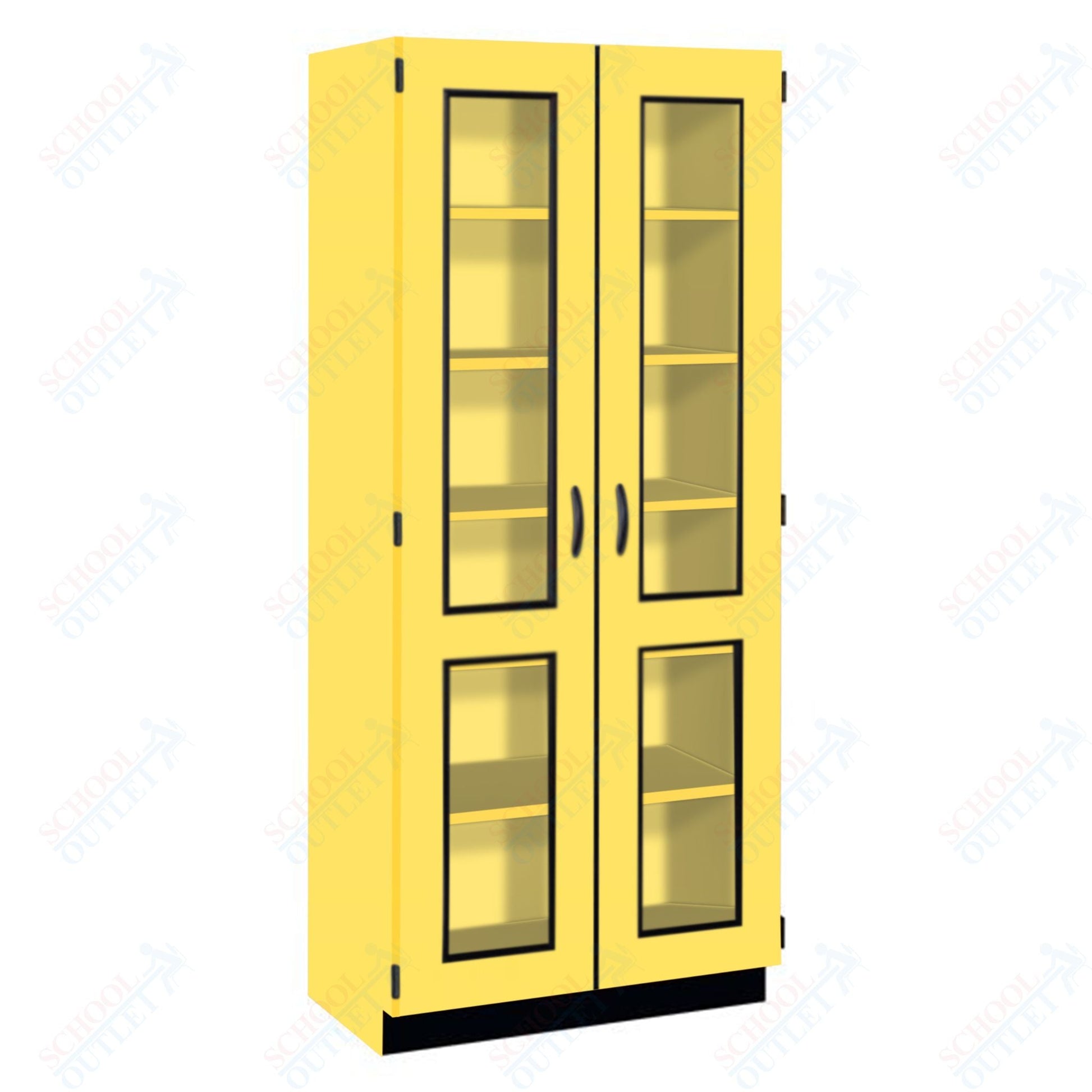 Tall Units Display with Lock and Base Molding (83134 K84) - SchoolOutlet