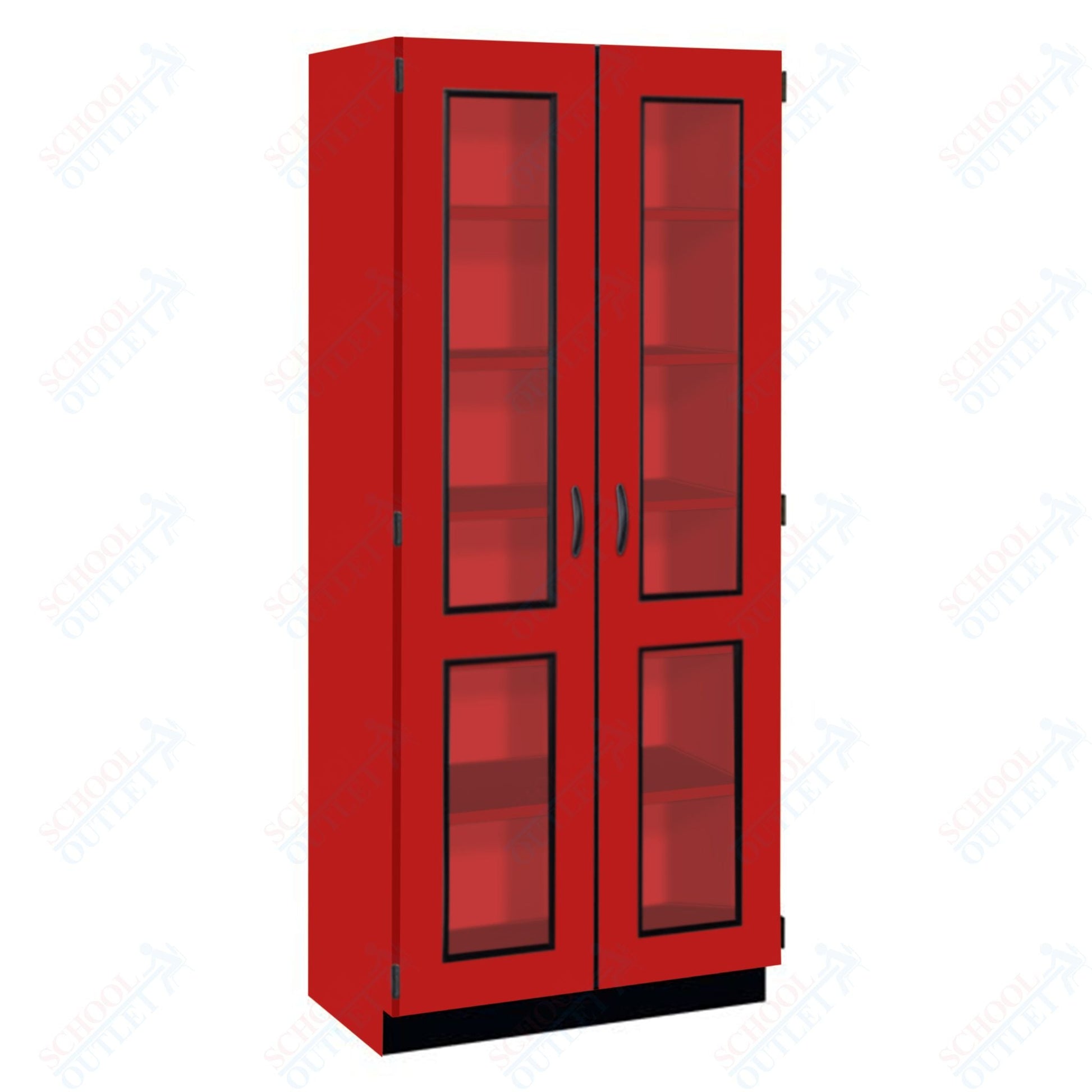 Tall Units Display with Lock and Base Molding (83134 K84) - SchoolOutlet