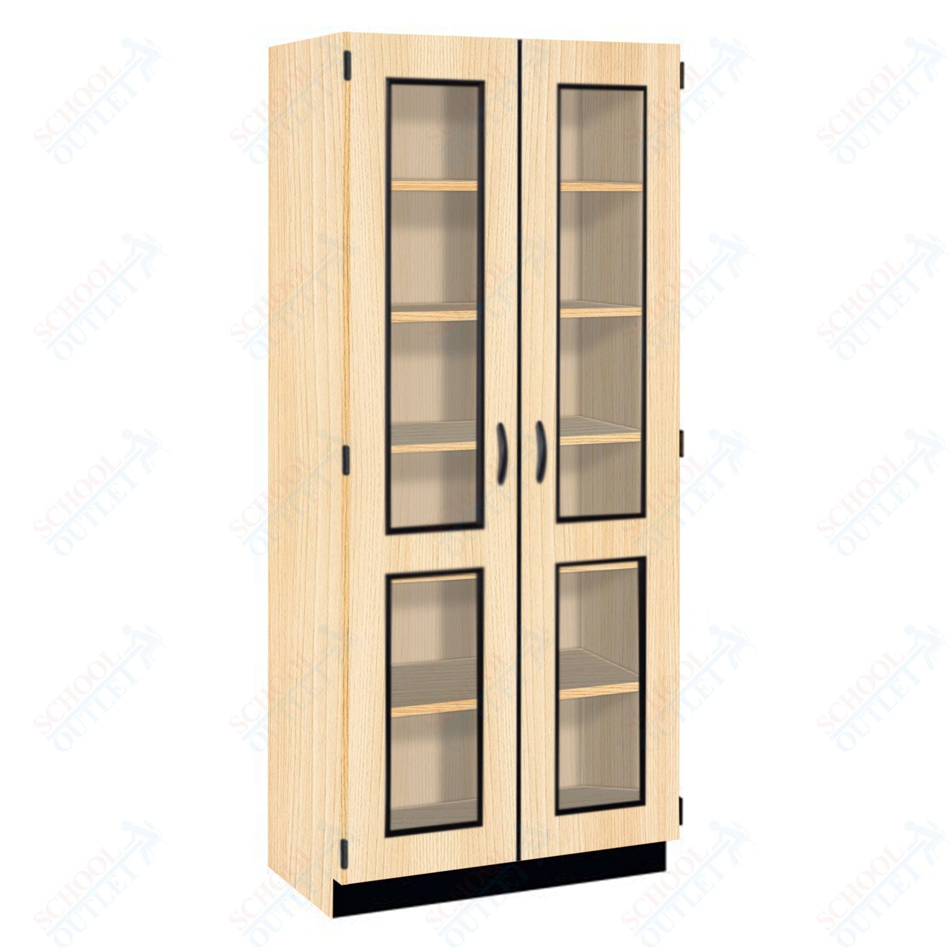 Tall Units Display with Lock and Base Molding (83134 K84) - SchoolOutlet
