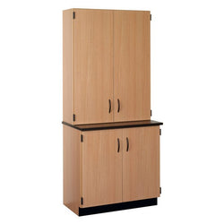Chemical Resistant Laminate Top Door/Shelf Hutch with Lock and Base Molding (84202 K84 21)