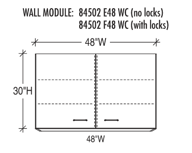 36" Wide Wall Module (84502 F36 WC) - SchoolOutlet
