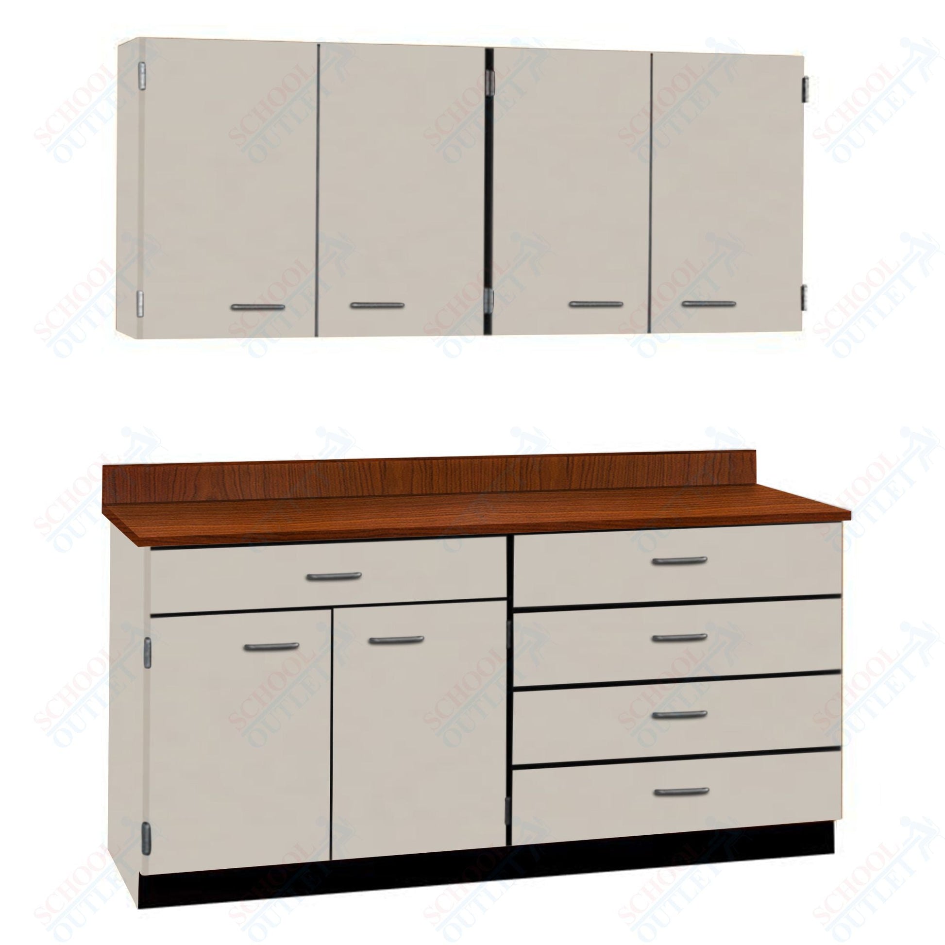 60" Wide Complete Suites with Locks (84510 F60) - SchoolOutlet