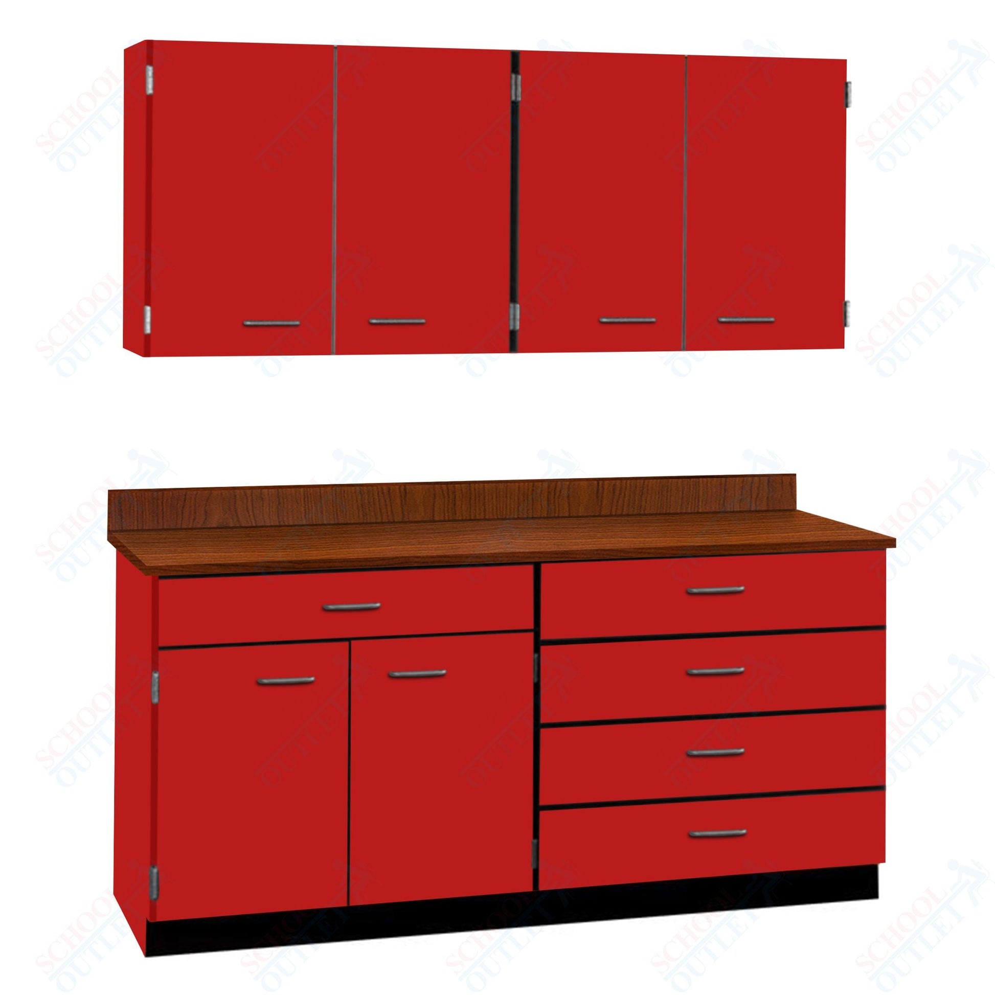 60" Wide Complete Suites with Locks (84510 F60) - SchoolOutlet