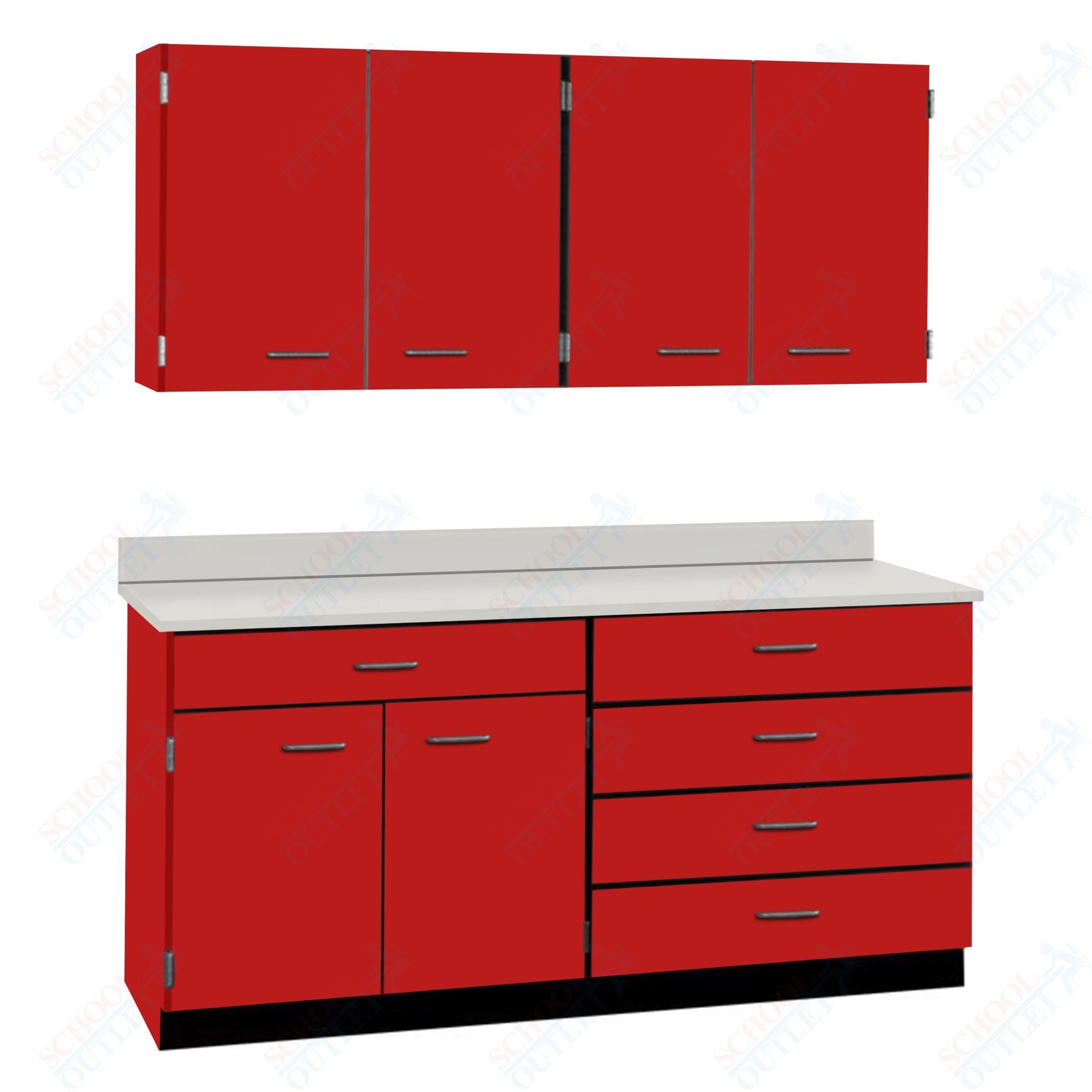 60" Wide Complete Suites with Locks (84510 F60) - SchoolOutlet