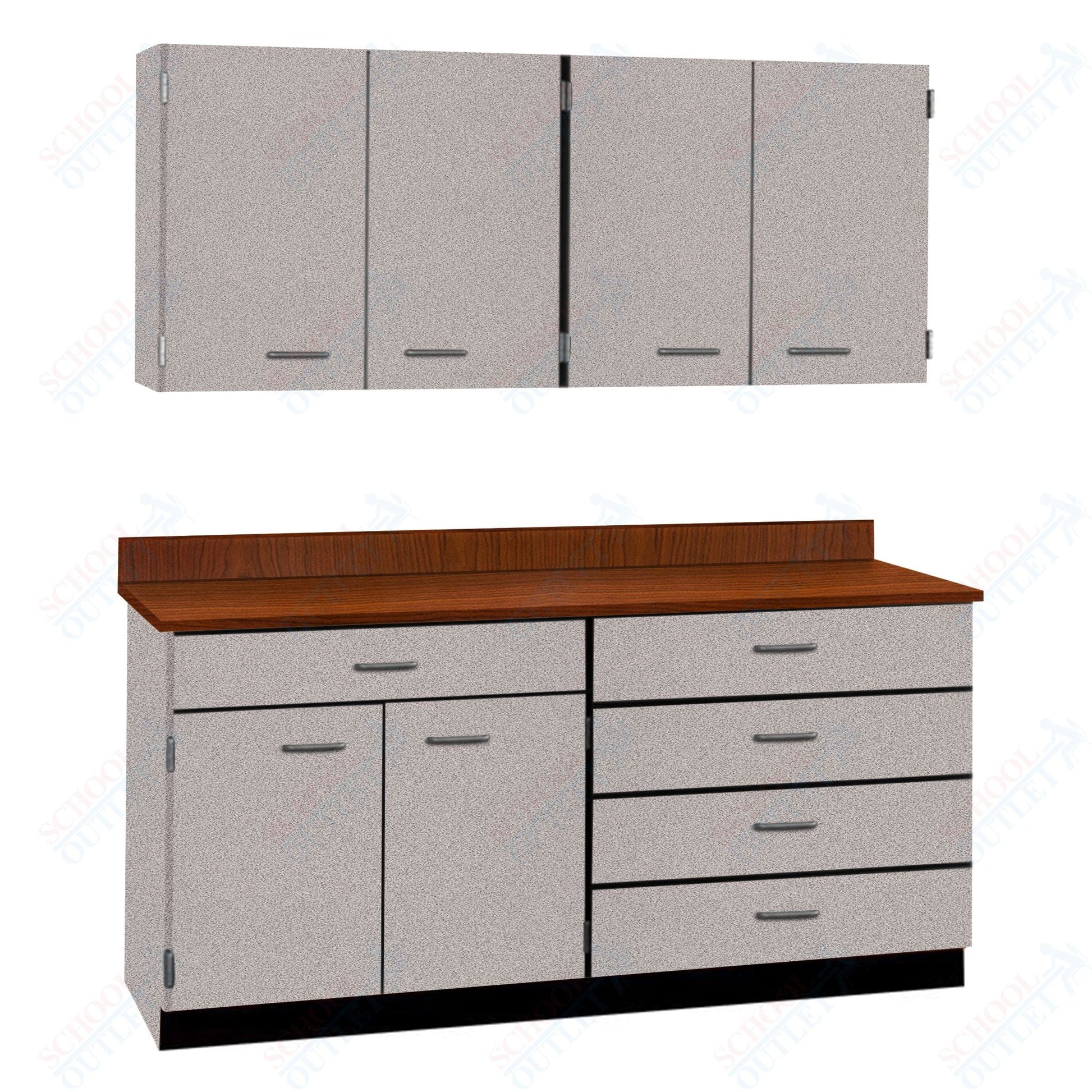 72" Wide Complete Suites with Locks (84510 F72) - SchoolOutlet