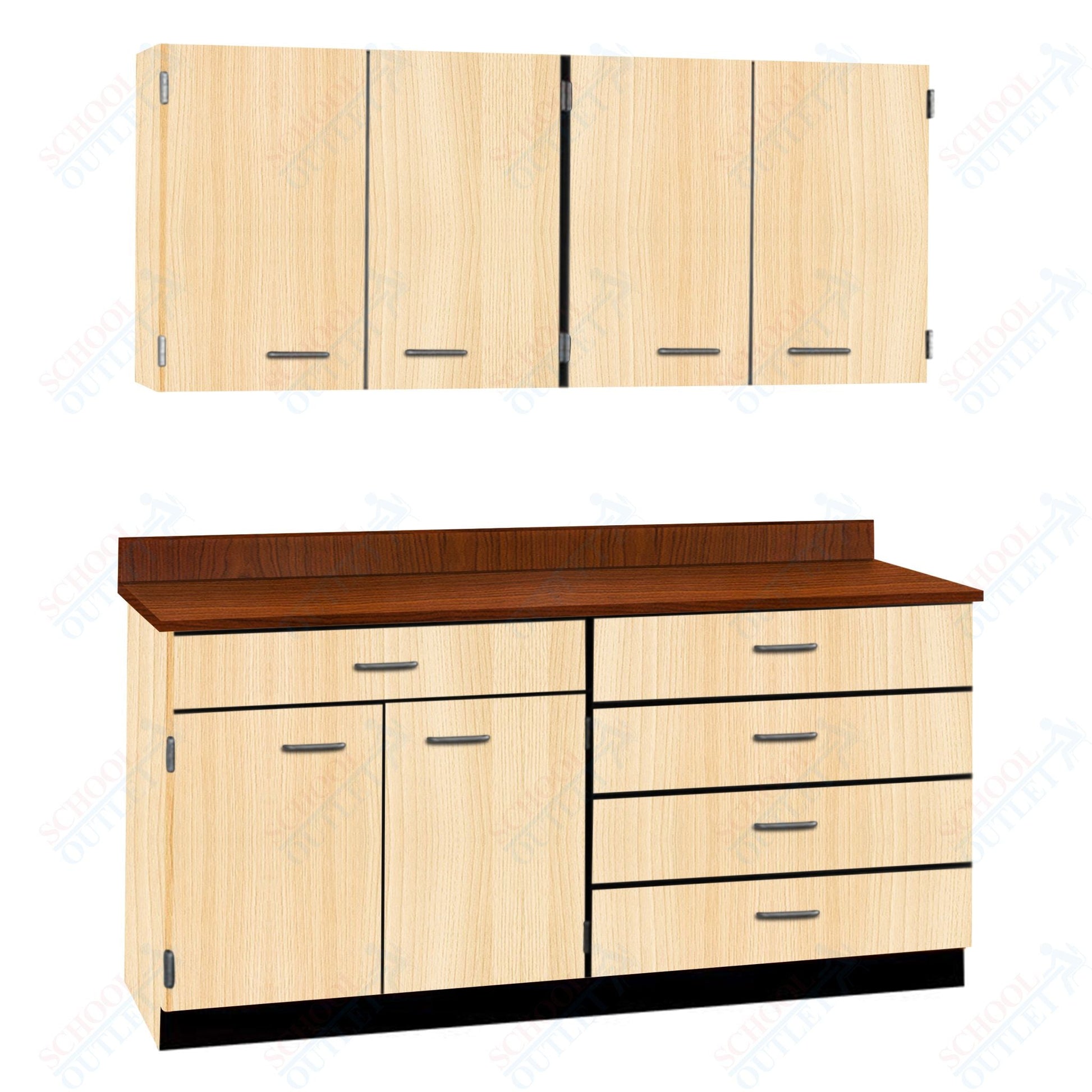 72" Wide Complete Suites with Locks (84510 F72) - SchoolOutlet