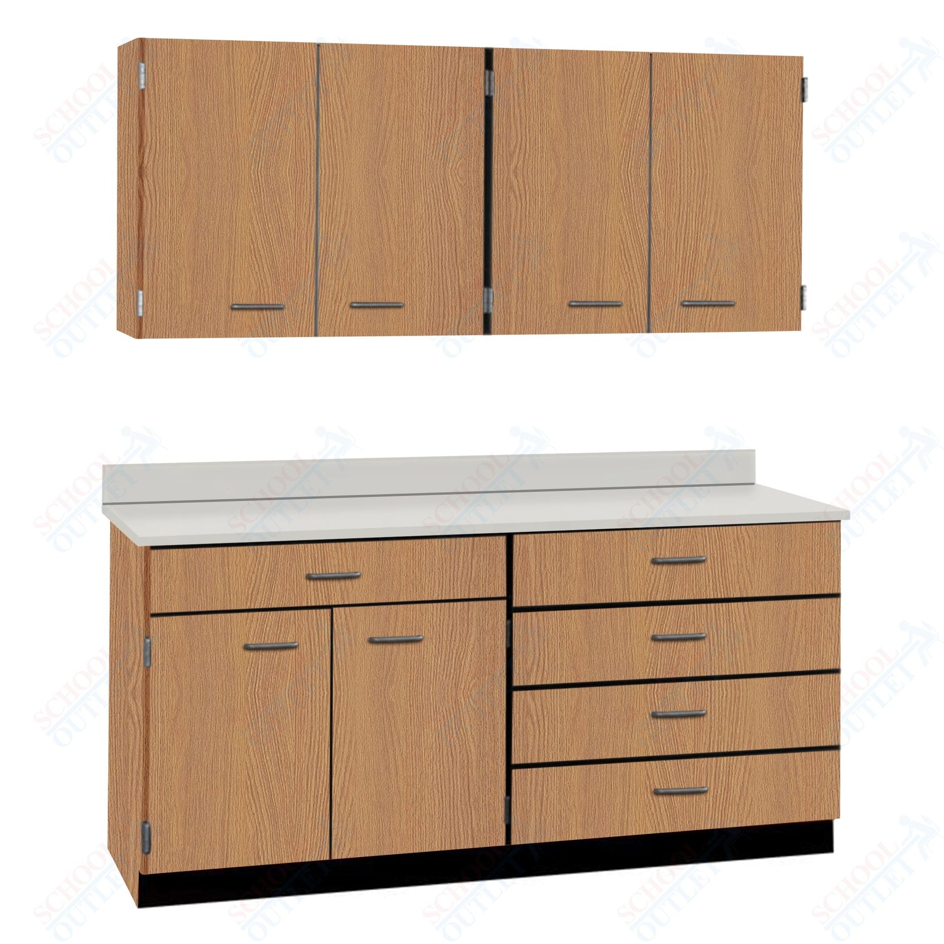 72" Wide Complete Suites with Locks (84510 F72) - SchoolOutlet
