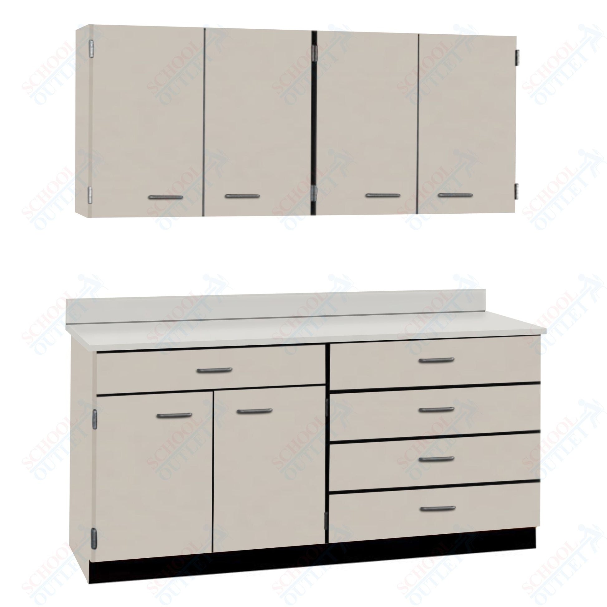 72" Wide Complete Suites with Locks (84510 F72) - SchoolOutlet