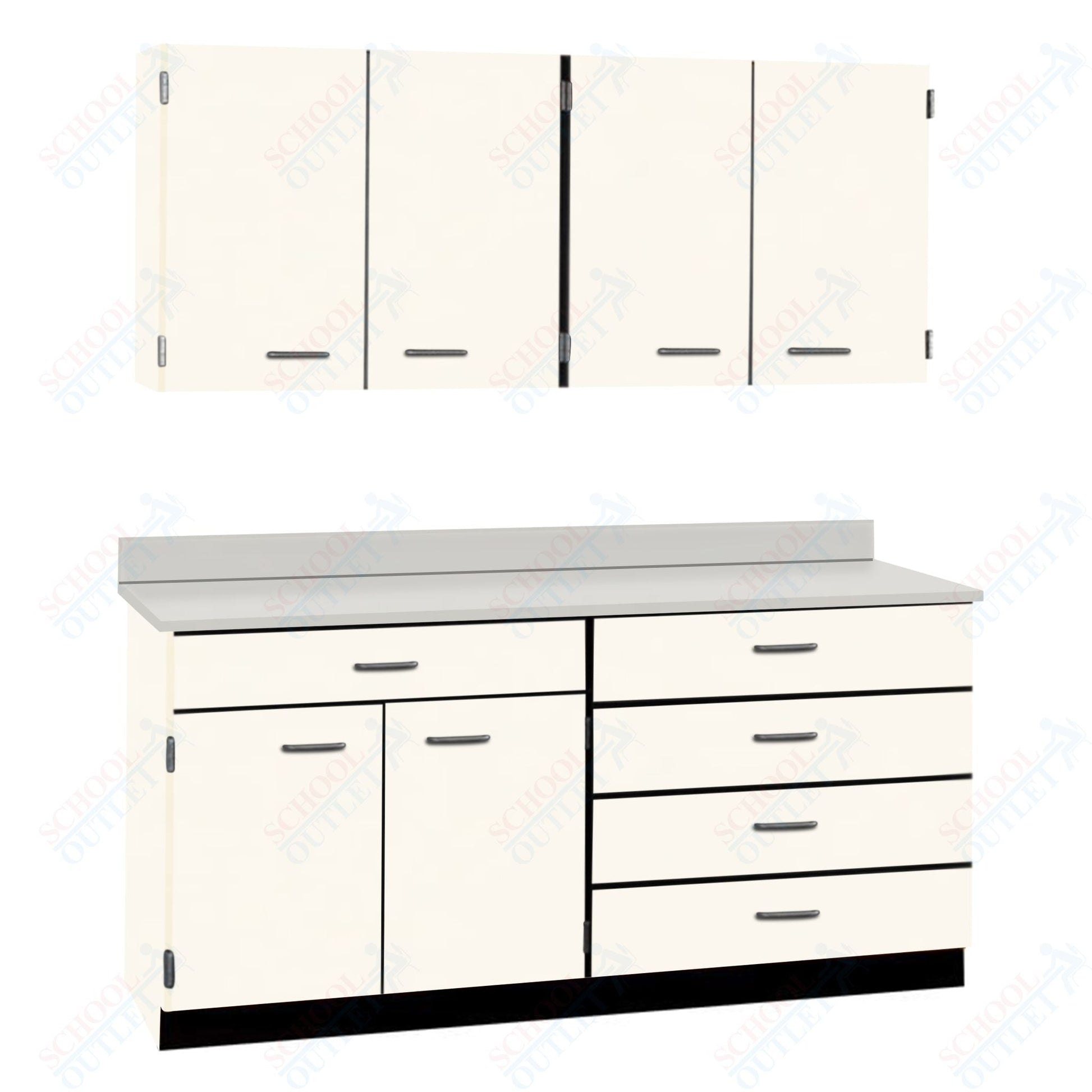 72" Wide Complete Suites with Locks (84510 F72) - SchoolOutlet