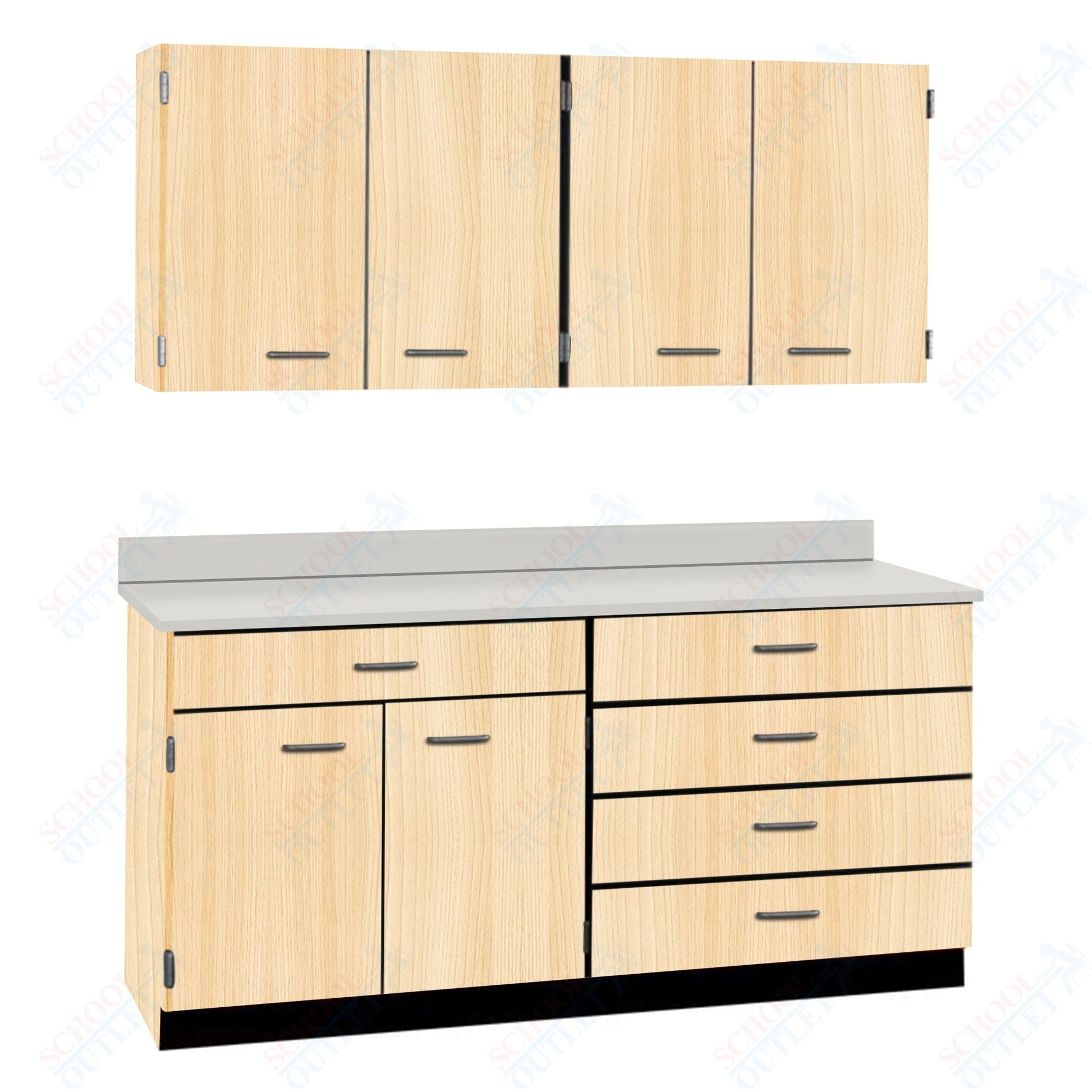 72" Wide Complete Suites with Locks (84510 F72) - SchoolOutlet