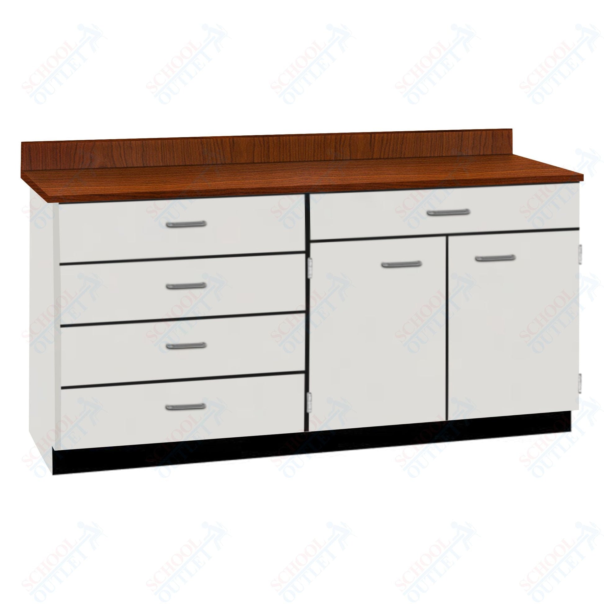 Base Cabinets with Five Drawers and Double Door Shelf (84512 F60 BC) - SchoolOutlet