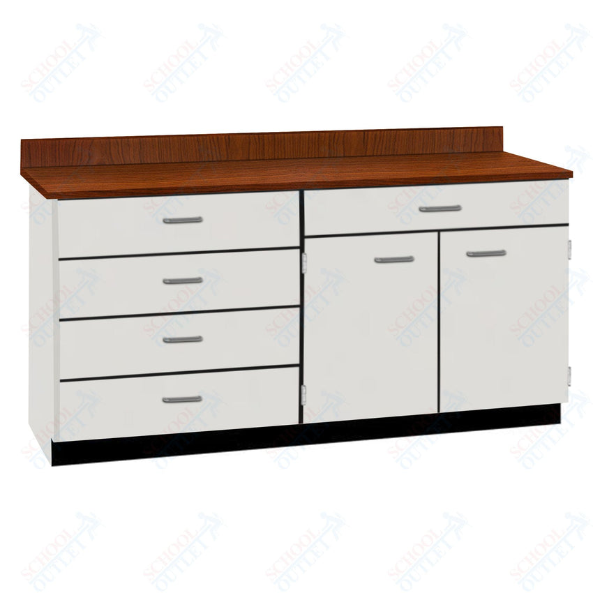 Base Cabinets with Five Drawers and Double Door Shelf (84512 F60 BC) - SchoolOutlet