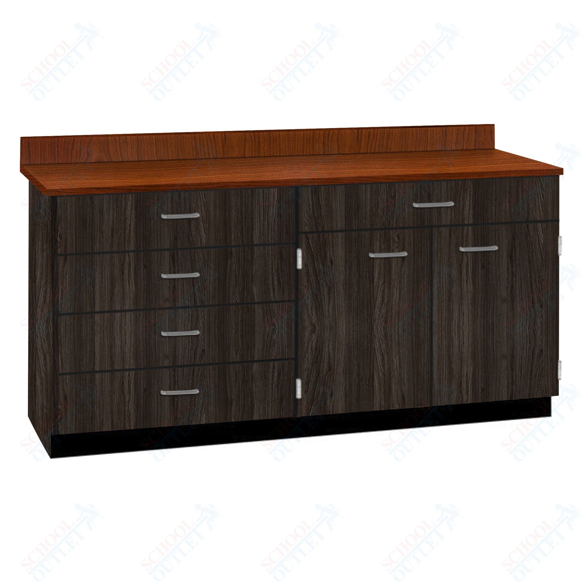 Base Cabinets with Five Drawers and Double Door Shelf (84512 F60 BC) - SchoolOutlet