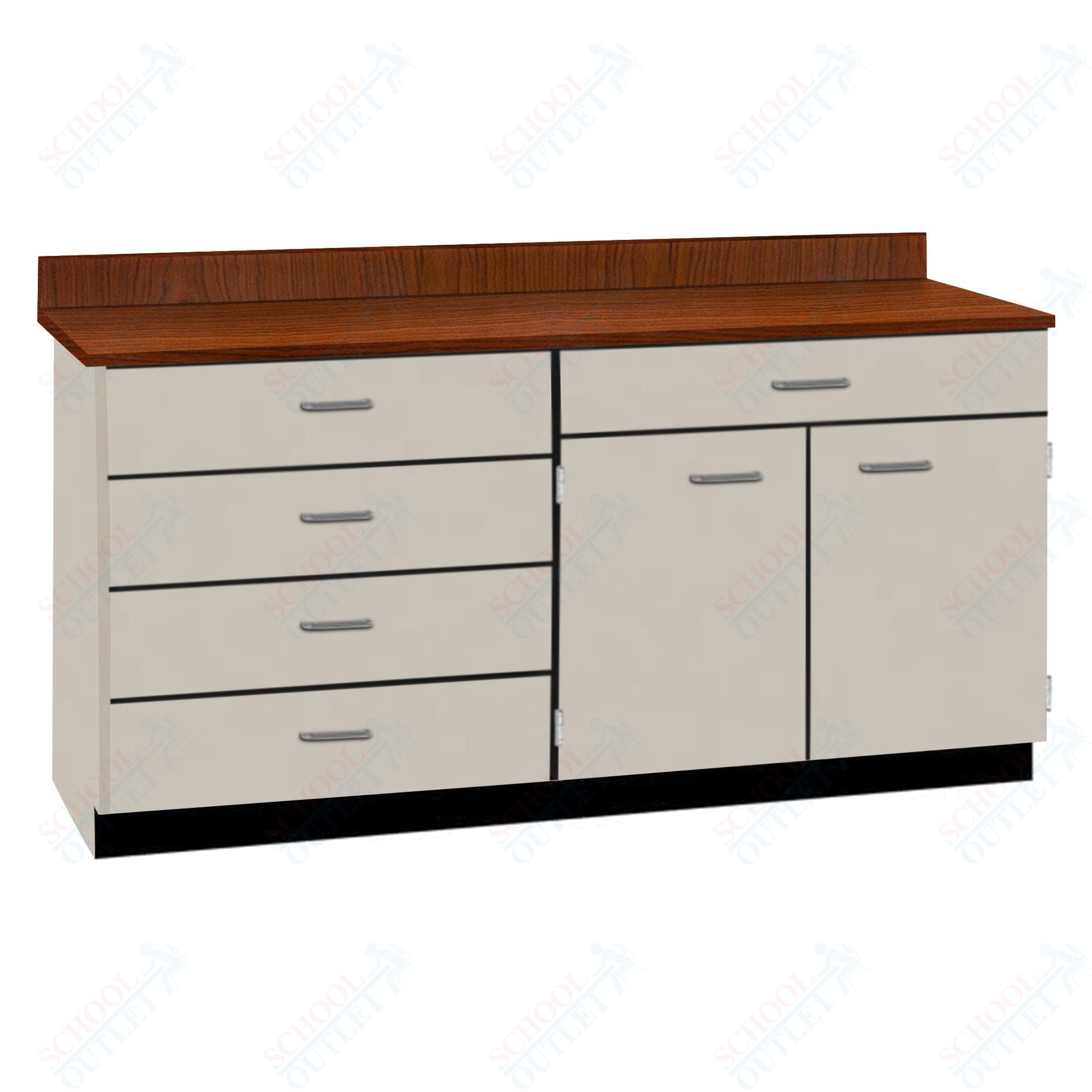 Base Cabinets with Five Drawers and Double Door Shelf (84512 F60 BC) - SchoolOutlet