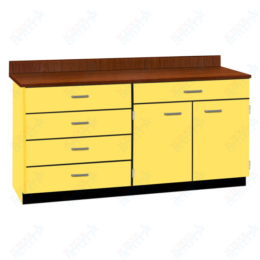 Base Cabinets with Five Drawers and Double Door Shelf (84512 F60 BC) - SchoolOutlet