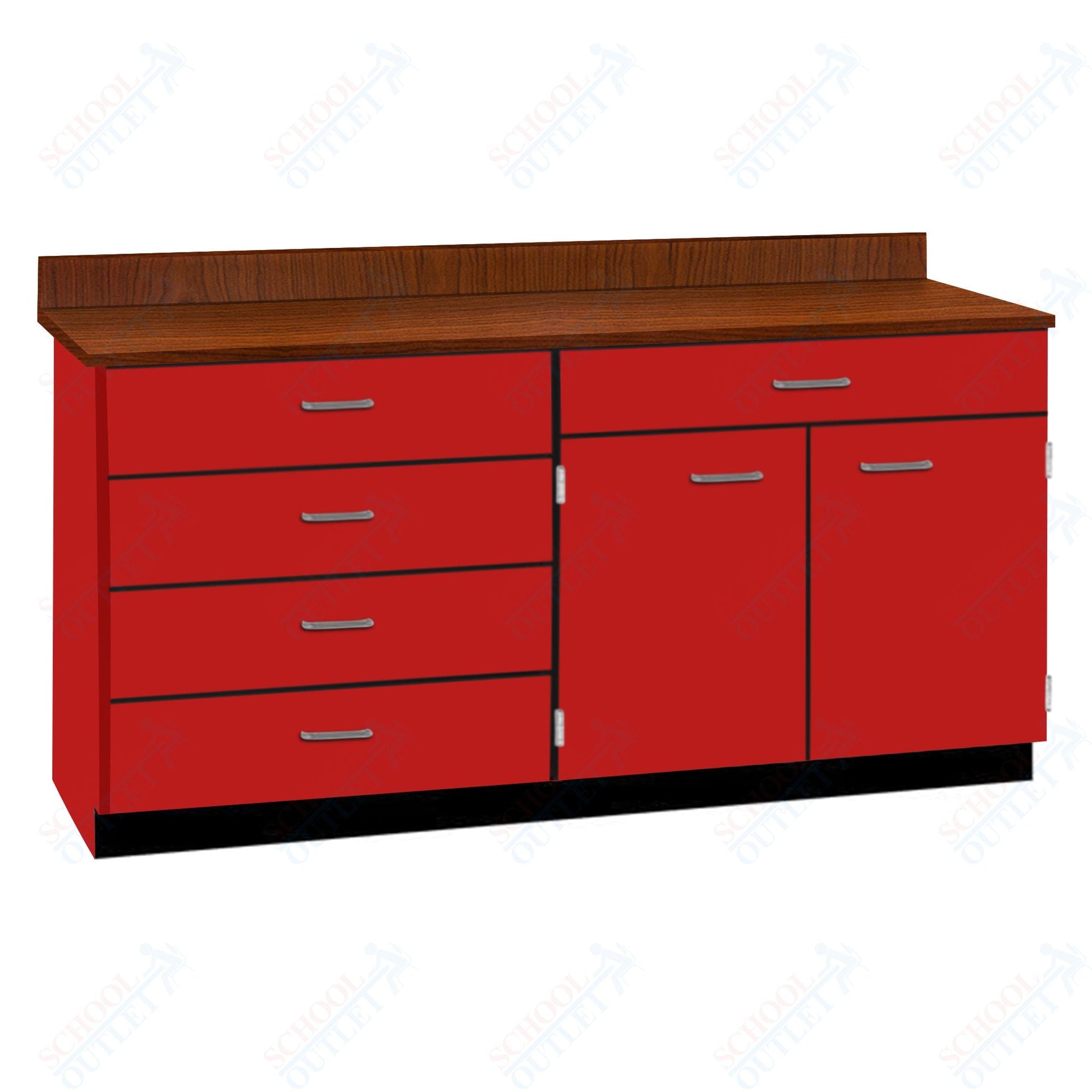 Base Cabinets with Five Drawers and Double Door Shelf (84512 F60 BC) - SchoolOutlet