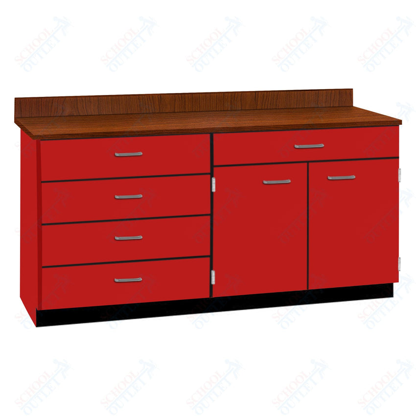 Base Cabinets with Five Drawers and Double Door Shelf (84512 F60 BC) - SchoolOutlet