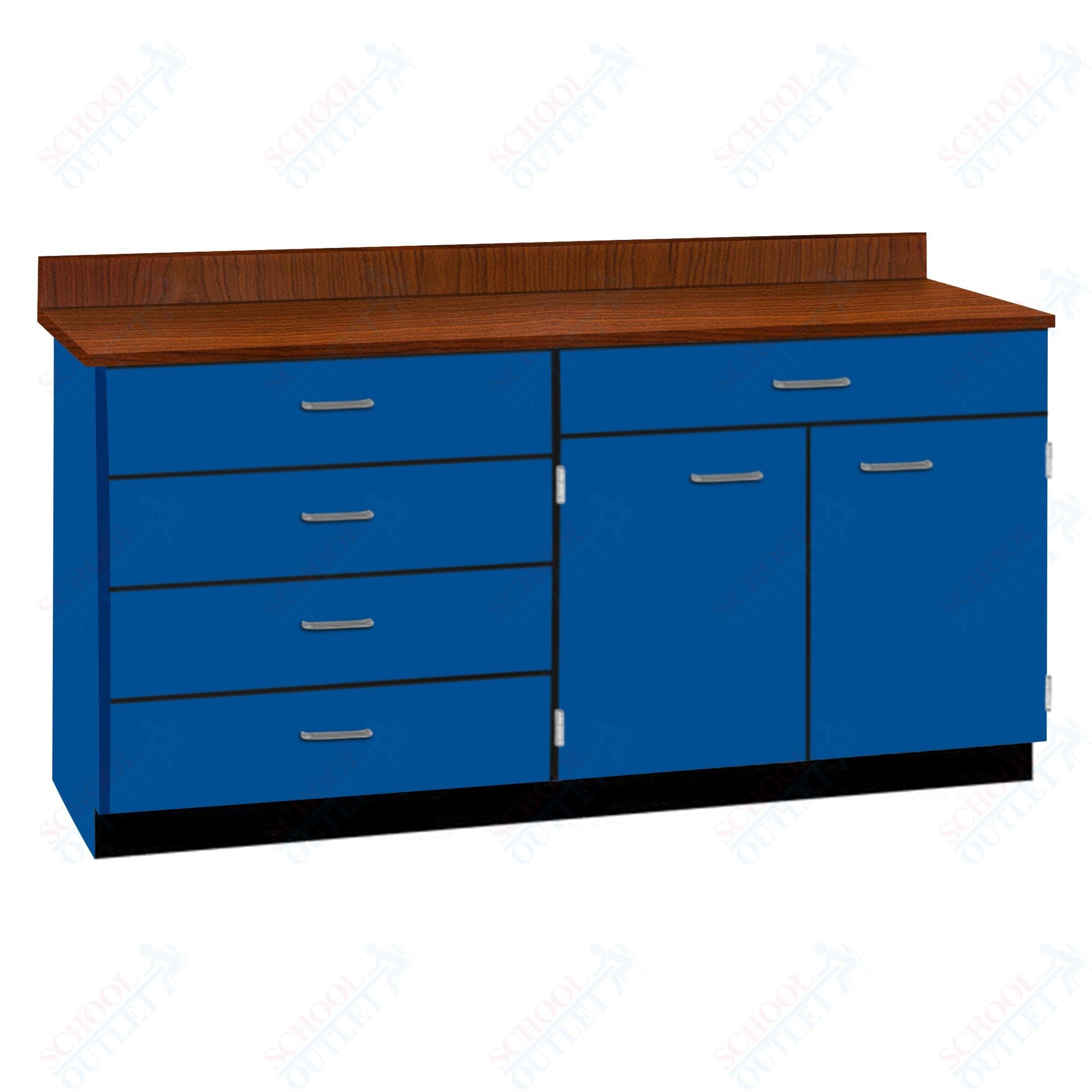 Base Cabinets with Five Drawers and Double Door Shelf (84512 F60 BC) - SchoolOutlet