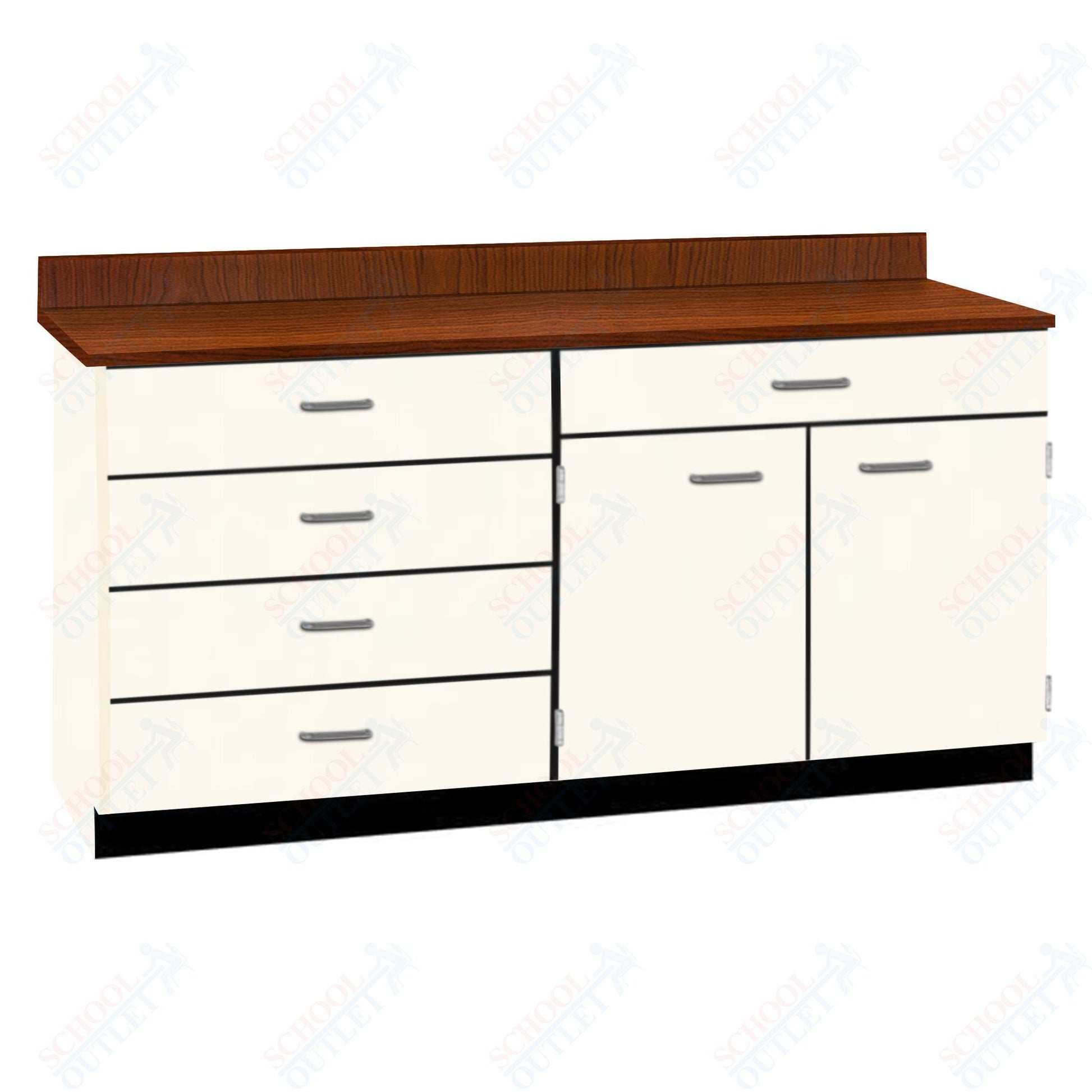 Base Cabinets with Five Drawers and Double Door Shelf (84512 F60 BC) - SchoolOutlet