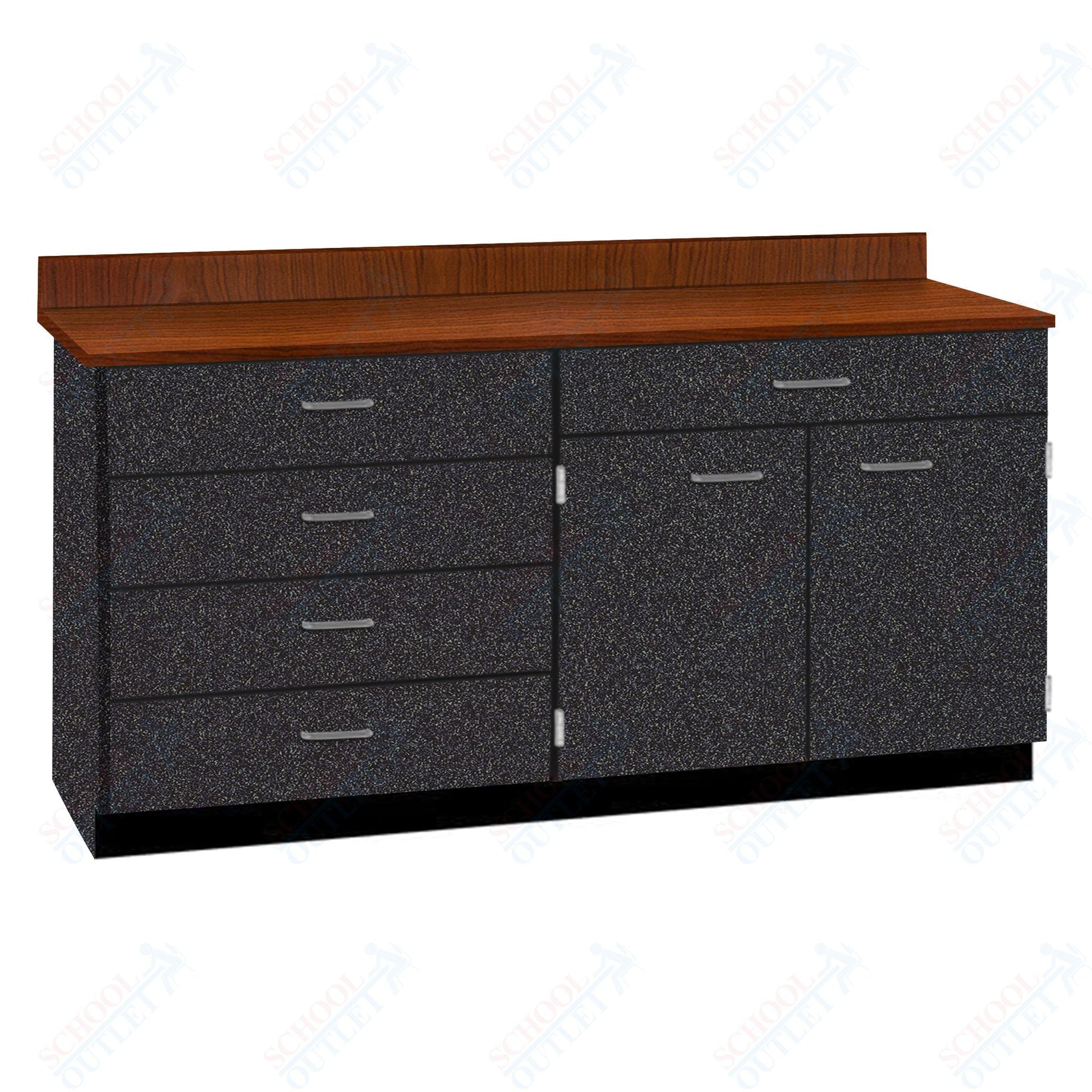 Base Cabinets with Five Drawers and Double Door Shelf (84512 F60 BC) - SchoolOutlet