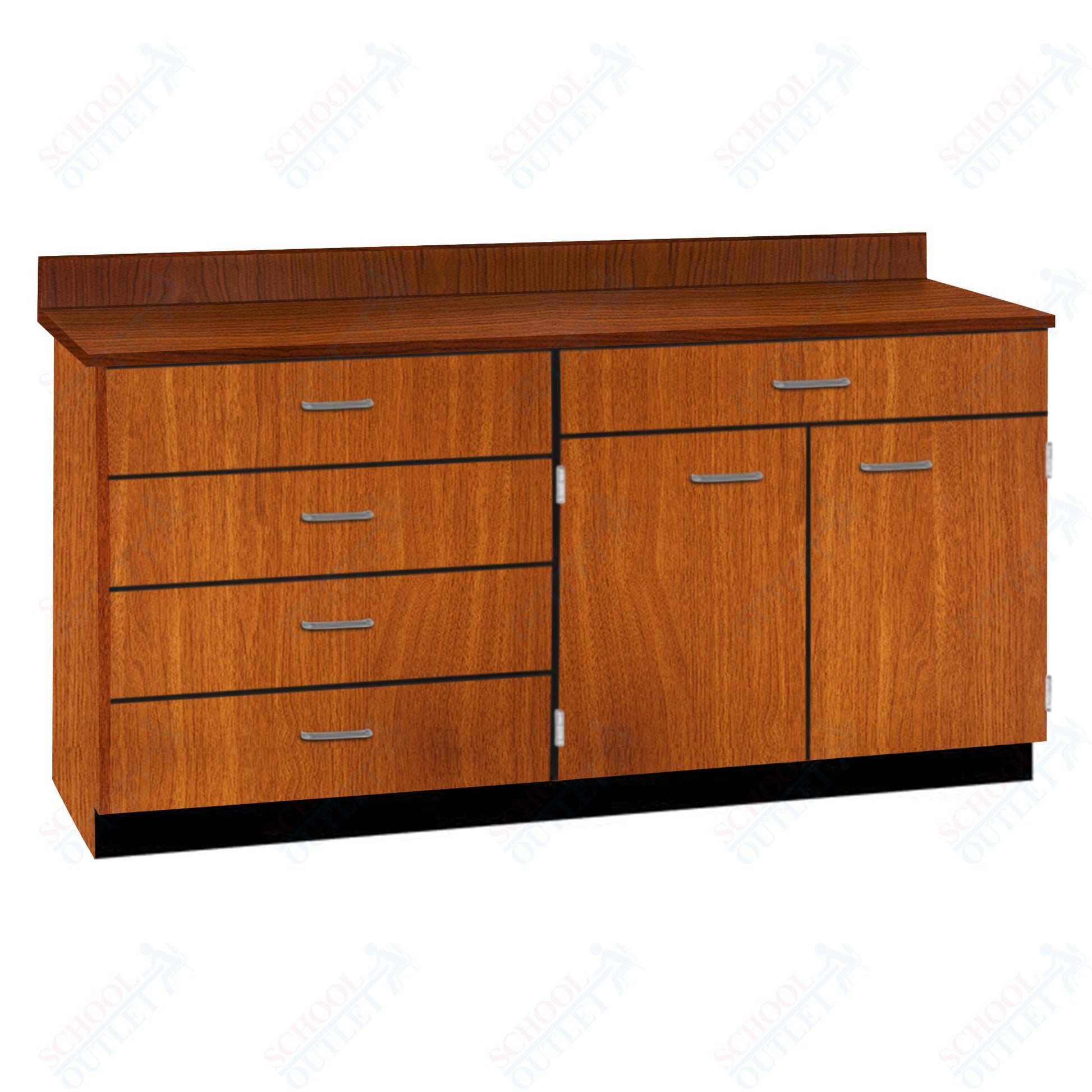 Base Cabinets with Five Drawers and Double Door Shelf (84512 F60 BC) - SchoolOutlet