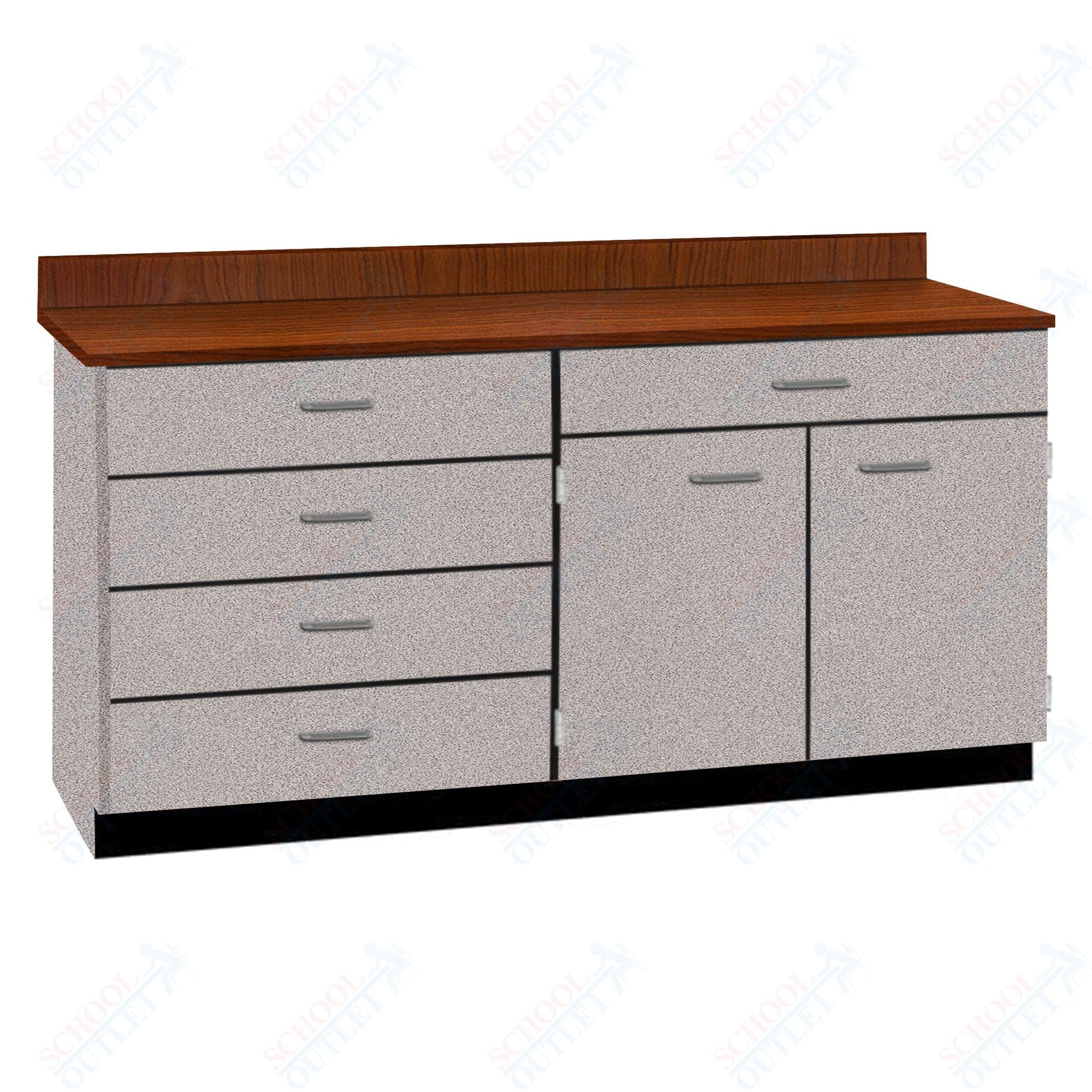 Base Cabinets with Five Drawers and Double Door Shelf (84512 F60 BC) - SchoolOutlet