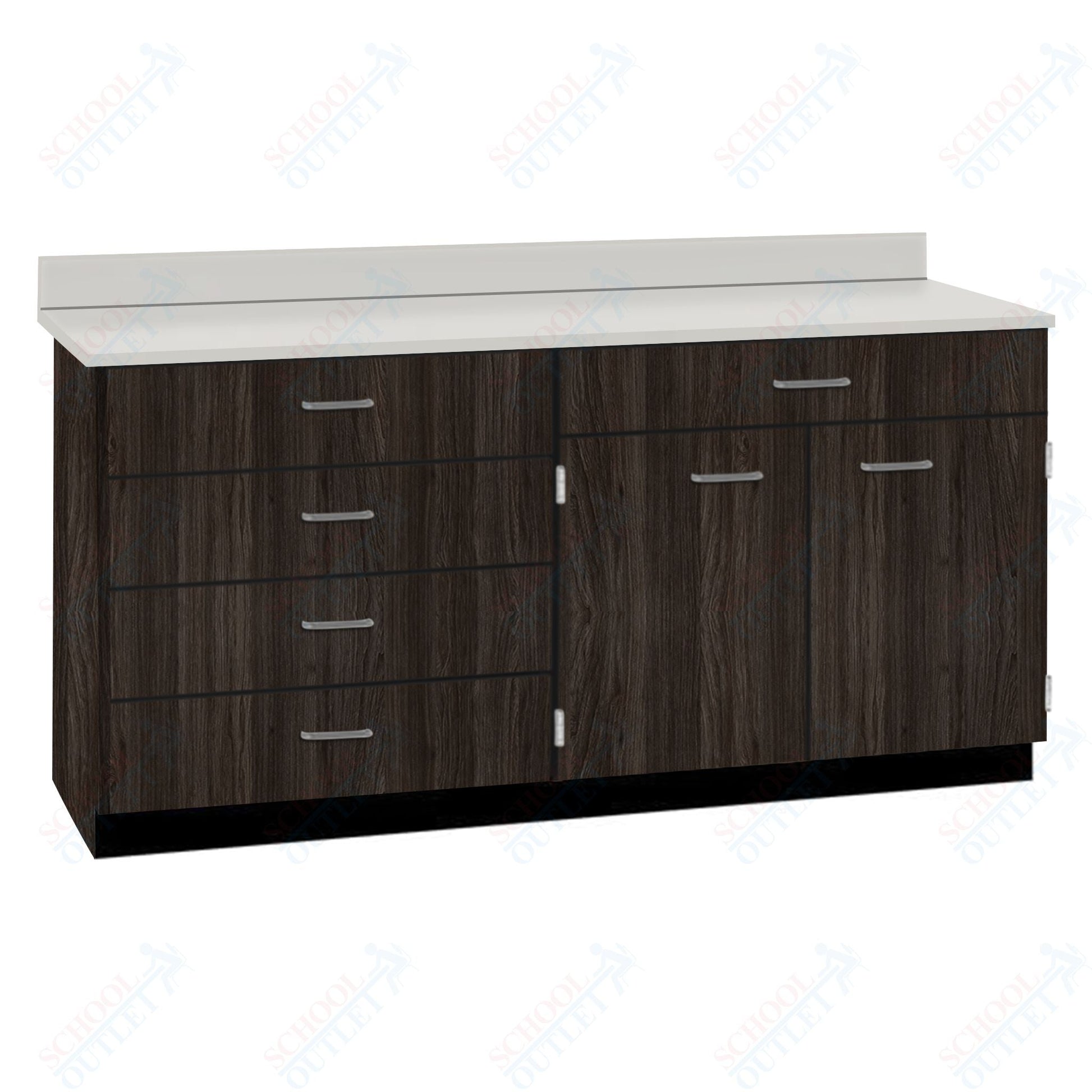 Base Cabinets with Five Drawers and Double Door Shelf (84512 F60 BC) - SchoolOutlet