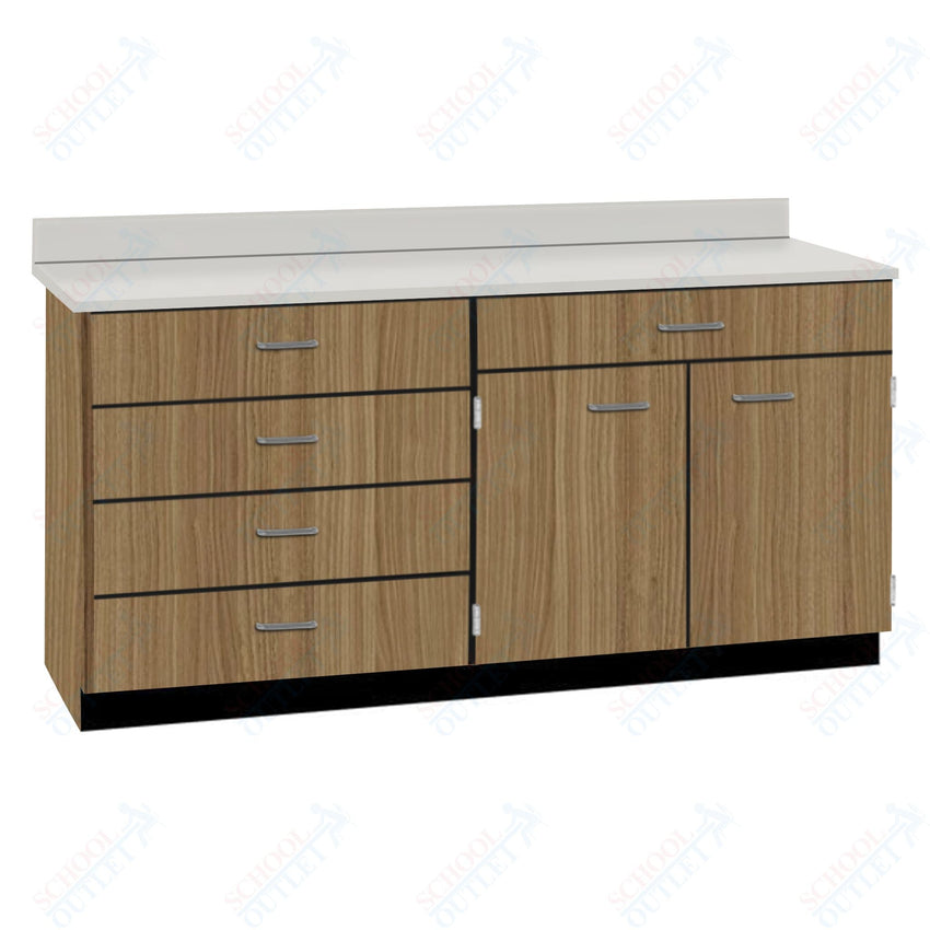 Base Cabinets with Five Drawers and Double Door Shelf (84512 F60 BC) - SchoolOutlet