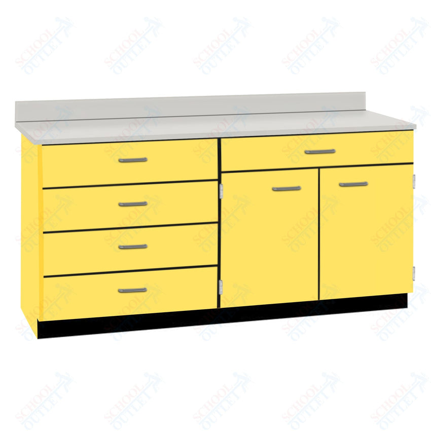 Base Cabinets with Five Drawers and Double Door Shelf (84512 F60 BC) - SchoolOutlet