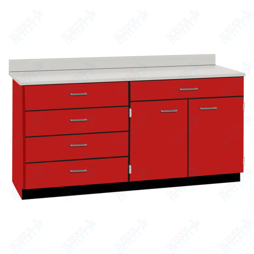 Base Cabinets with Five Drawers and Double Door Shelf (84512 F60 BC) - SchoolOutlet