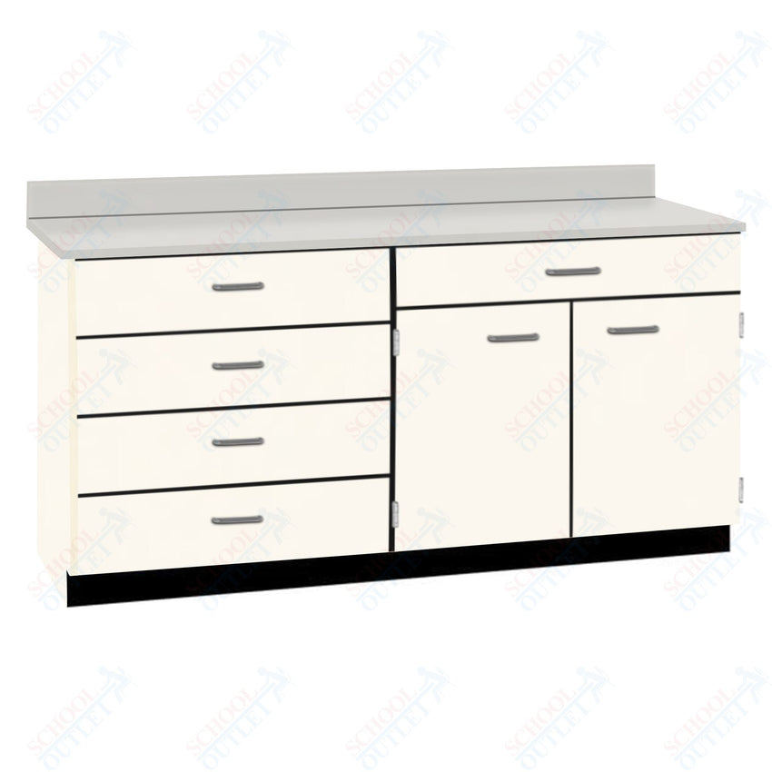 Base Cabinets with Five Drawers and Double Door Shelf (84512 F60 BC) - SchoolOutlet
