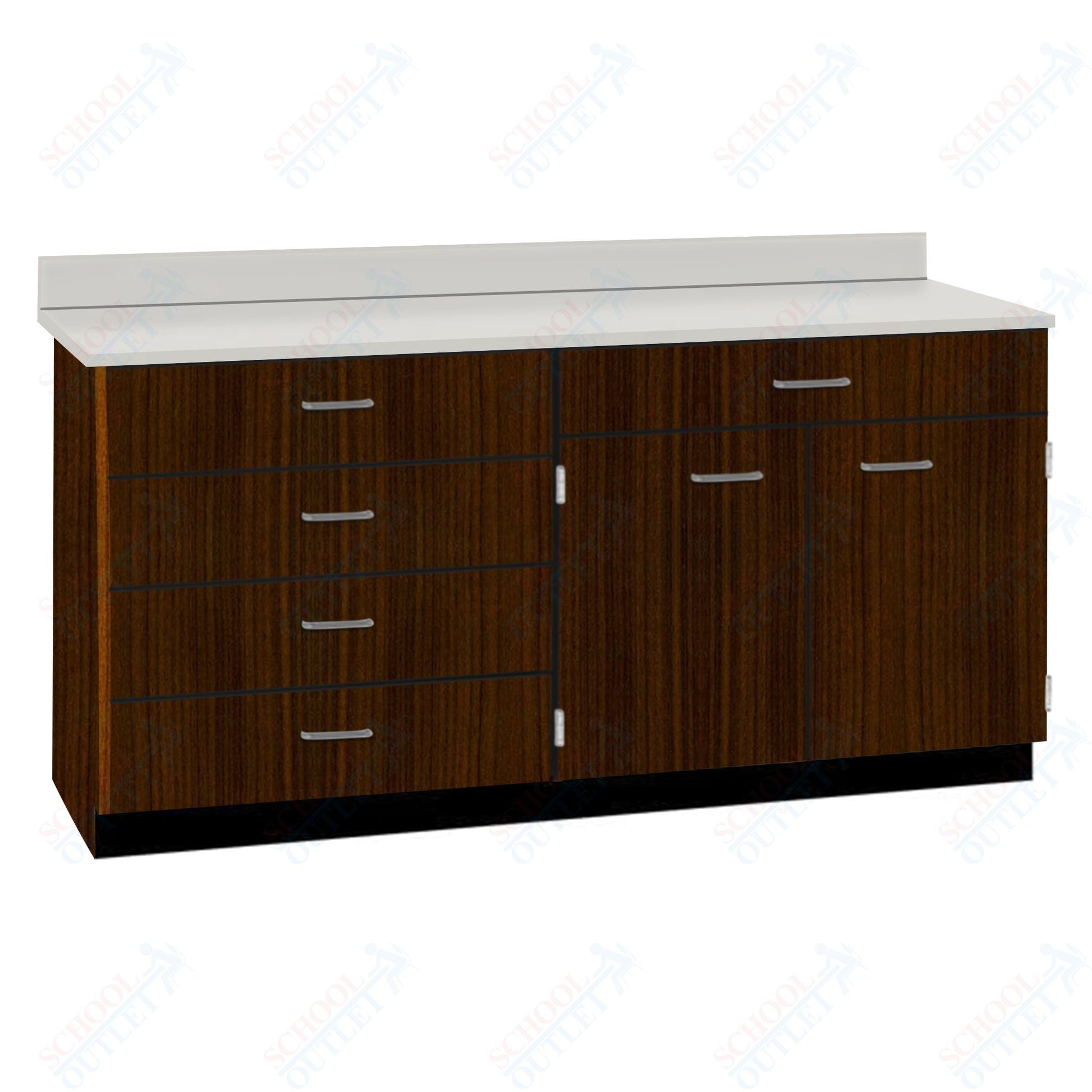 Base Cabinets with Five Drawers and Double Door Shelf (84512 F60 BC) - SchoolOutlet