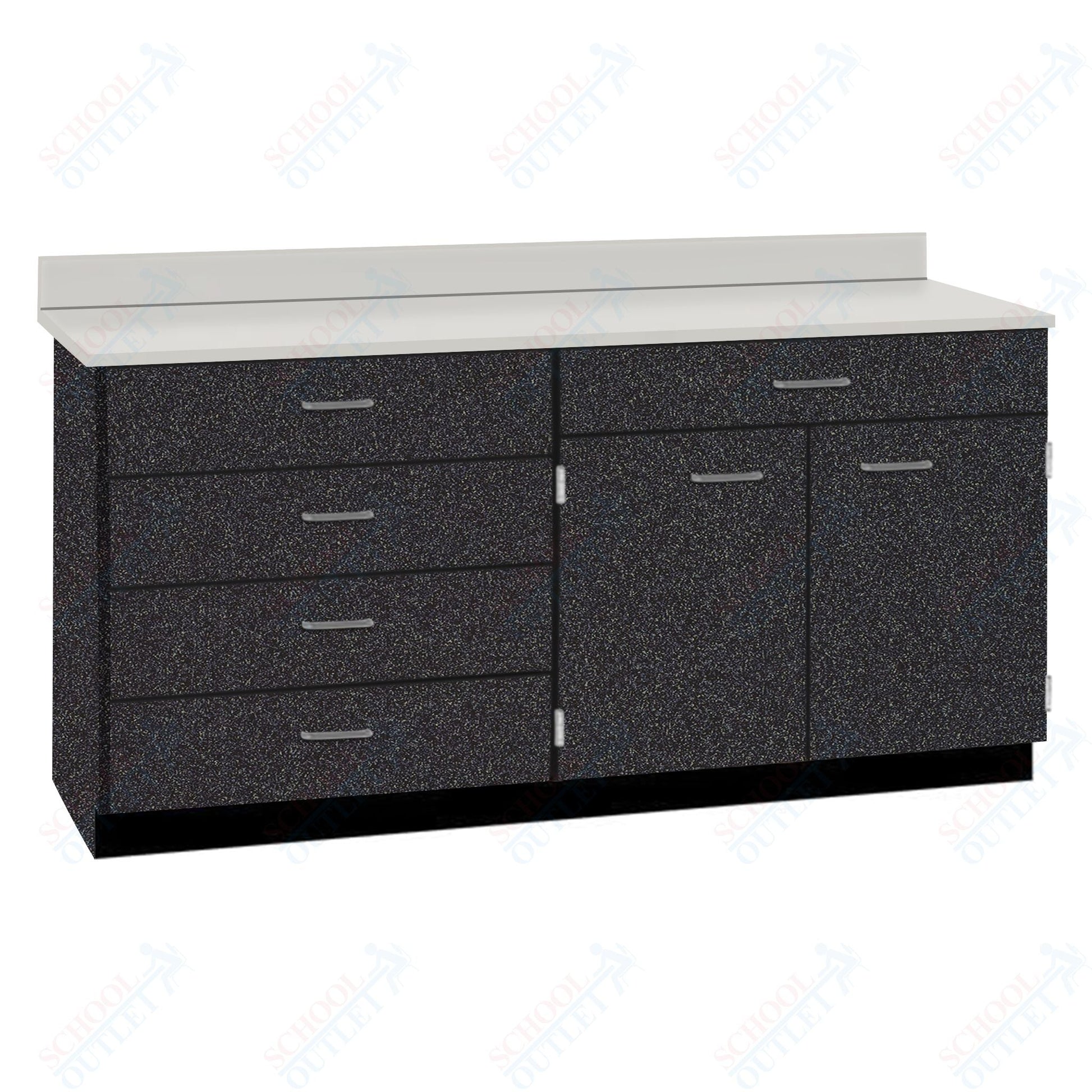 Base Cabinets with Five Drawers and Double Door Shelf (84512 F60 BC) - SchoolOutlet