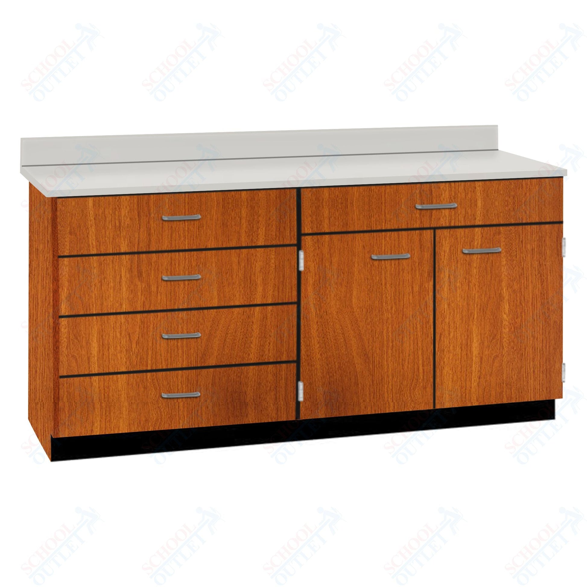 Base Cabinets with Five Drawers and Double Door Shelf (84512 F60 BC) - SchoolOutlet