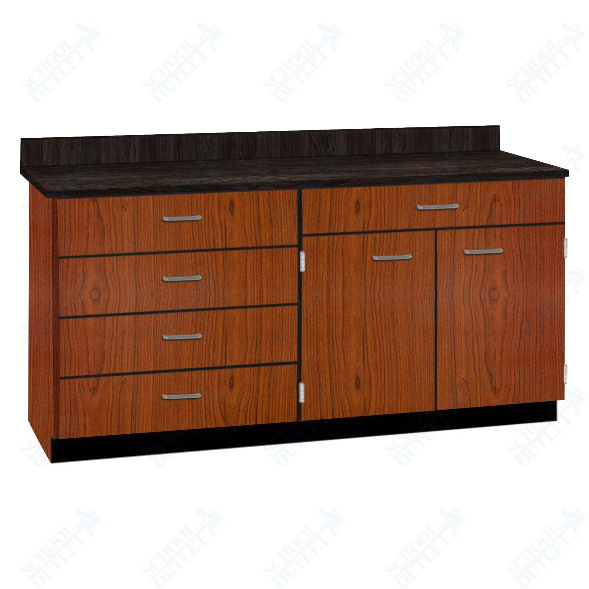 Base Cabinets with Five Drawers and Double Door Shelf (84512 F60 BC) - SchoolOutlet
