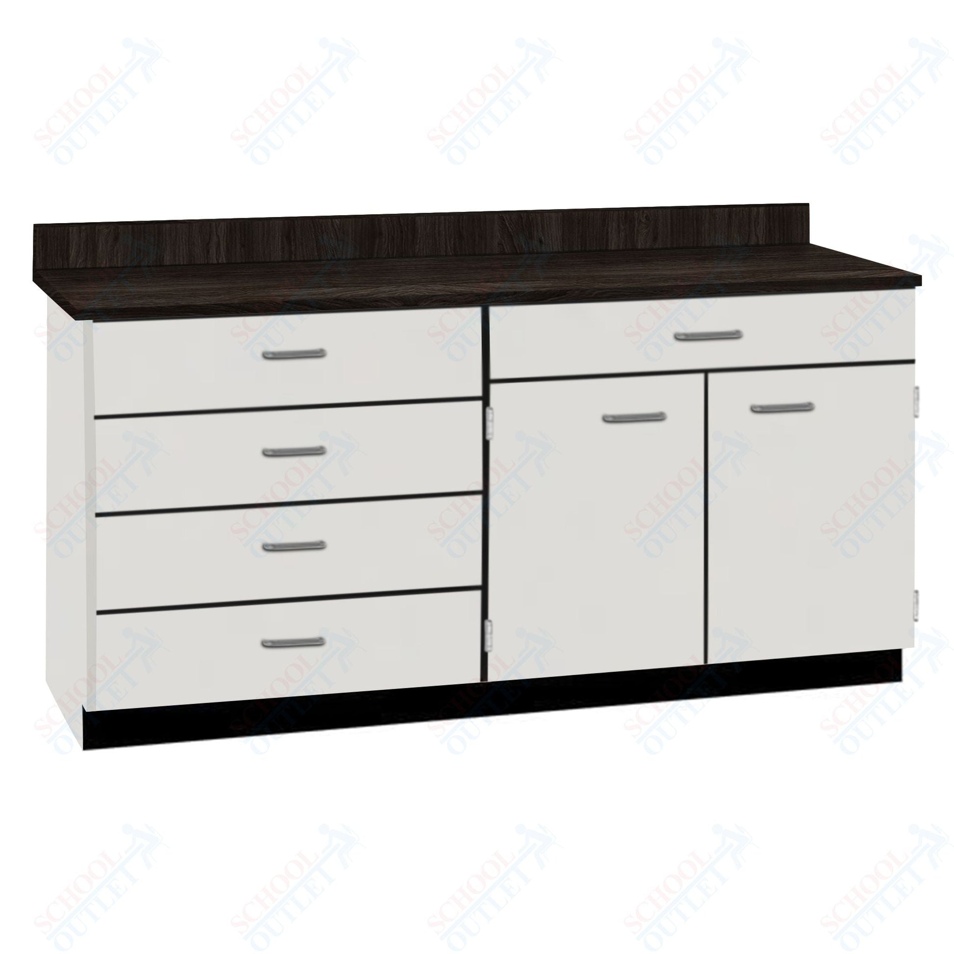 Base Cabinets with Five Drawers and Double Door Shelf (84512 F60 BC) - SchoolOutlet