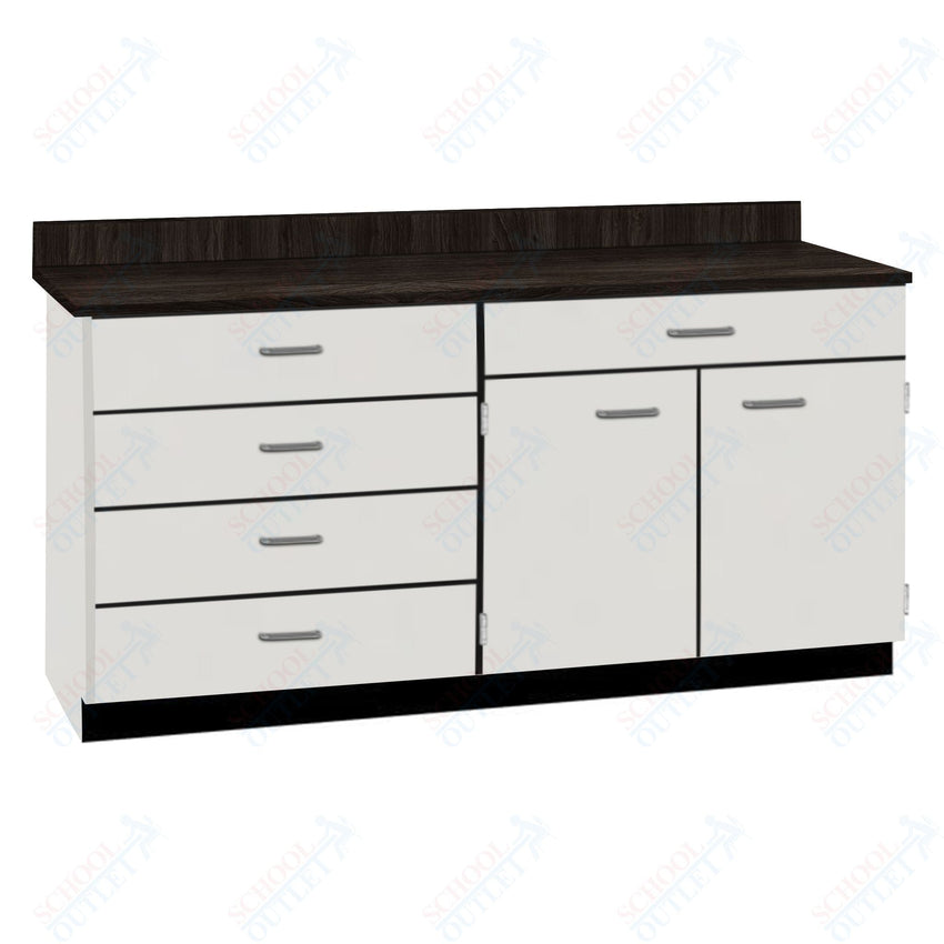 Base Cabinets with Five Drawers and Double Door Shelf (84512 F60 BC) - SchoolOutlet