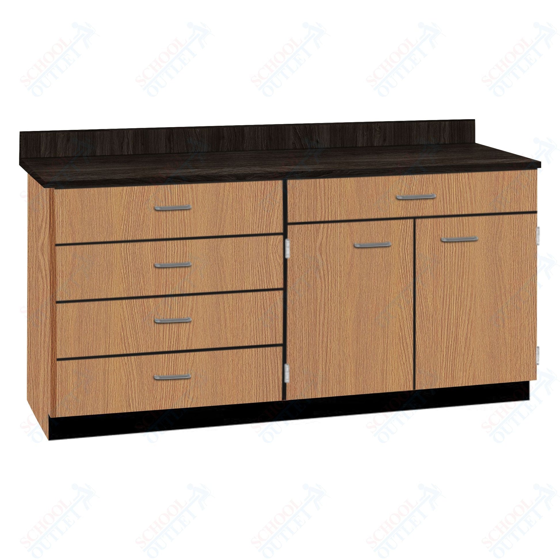 Base Cabinets with Five Drawers and Double Door Shelf (84512 F60 BC) - SchoolOutlet