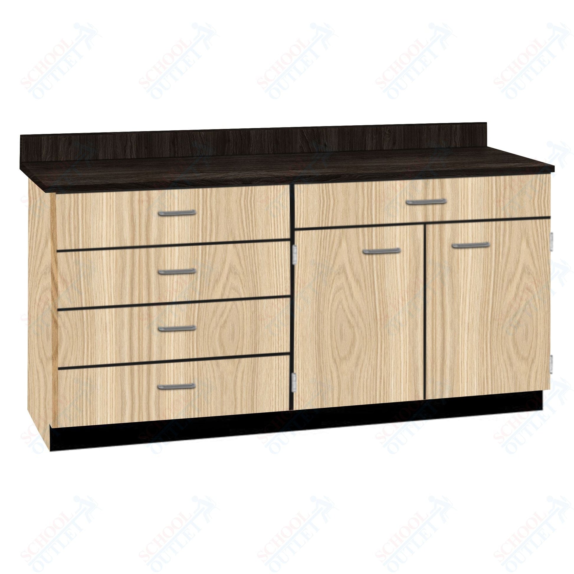 Base Cabinets with Five Drawers and Double Door Shelf (84512 F60 BC) - SchoolOutlet