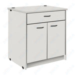 Lockable Circulation Desk Station with Drawer and Adjustable Shelf Unit (88012 H40) - SchoolOutlet