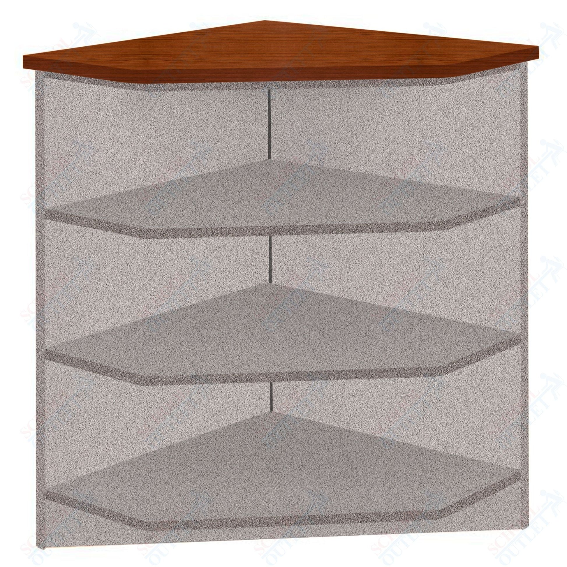 90 - Degree Outside Corner with 3 Shelves (88050 Z40) - SchoolOutlet