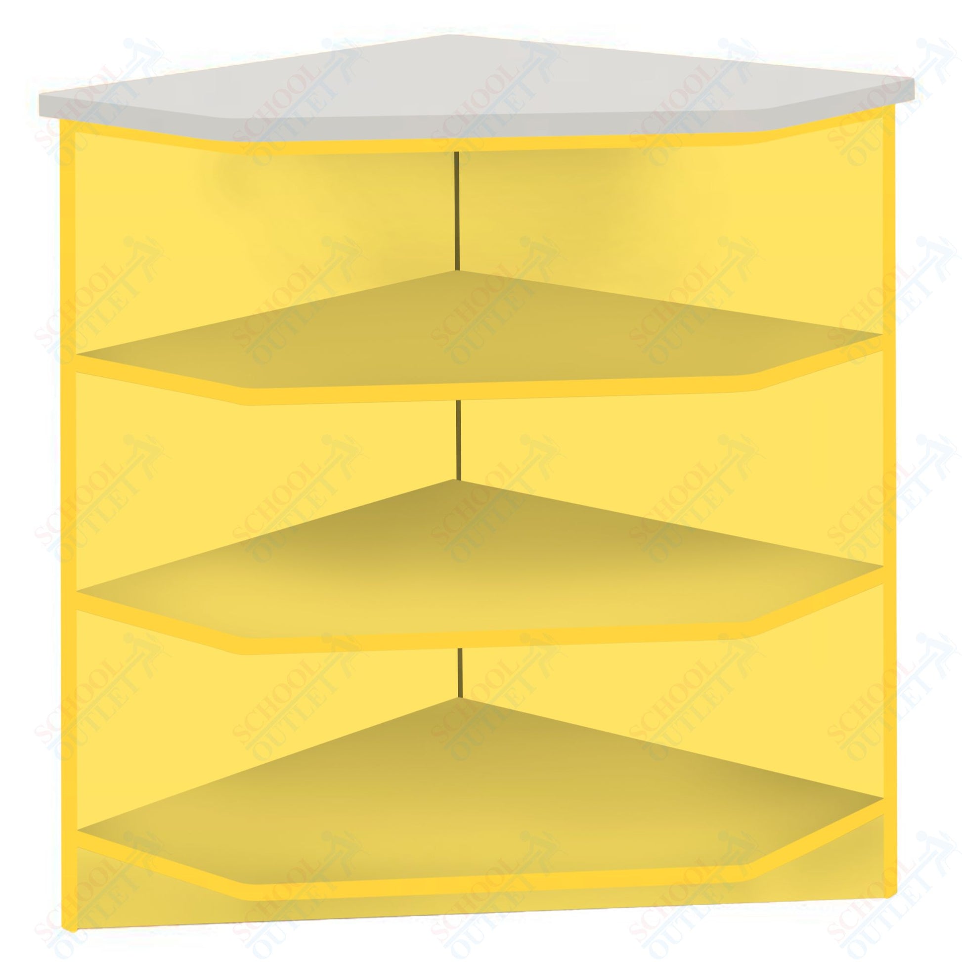 90 - Degree Outside Corner with 3 Shelves (88050 Z40) - SchoolOutlet