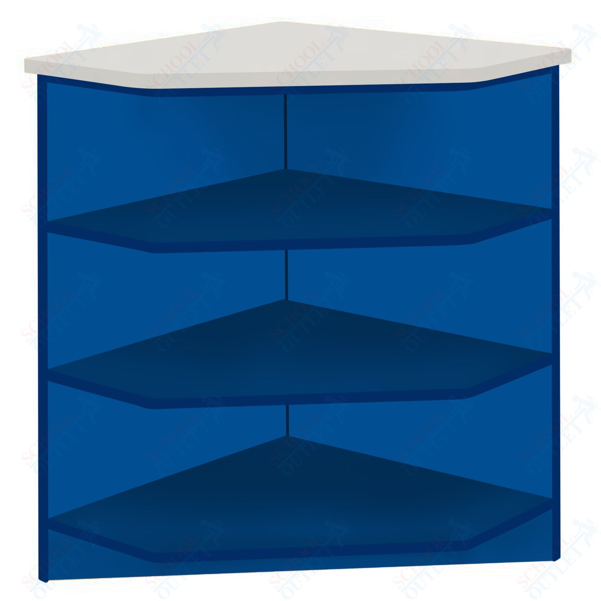 90 - Degree Outside Corner with 3 Shelves (88050 Z40) - SchoolOutlet
