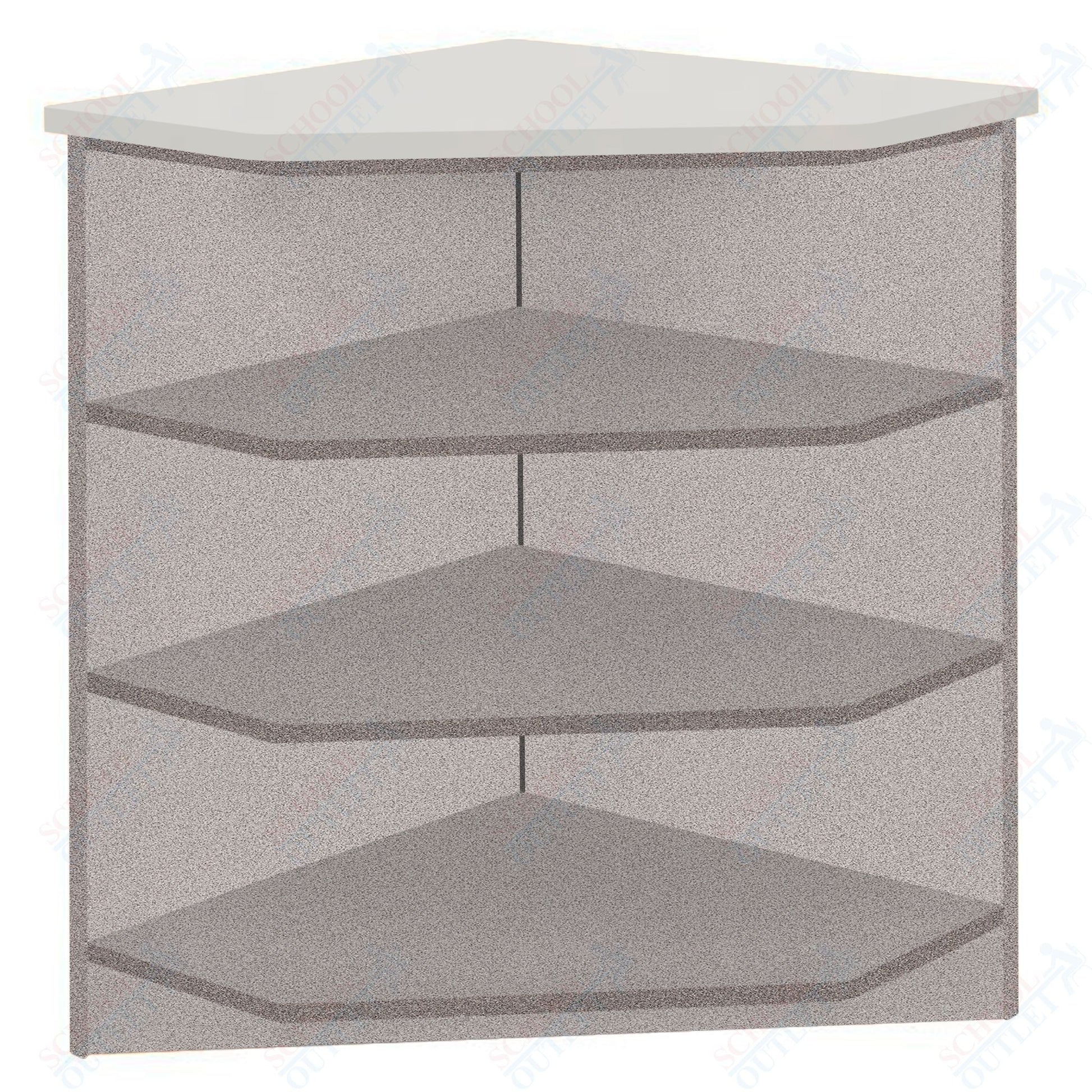 90 - Degree Outside Corner with 3 Shelves (88050 Z40) - SchoolOutlet