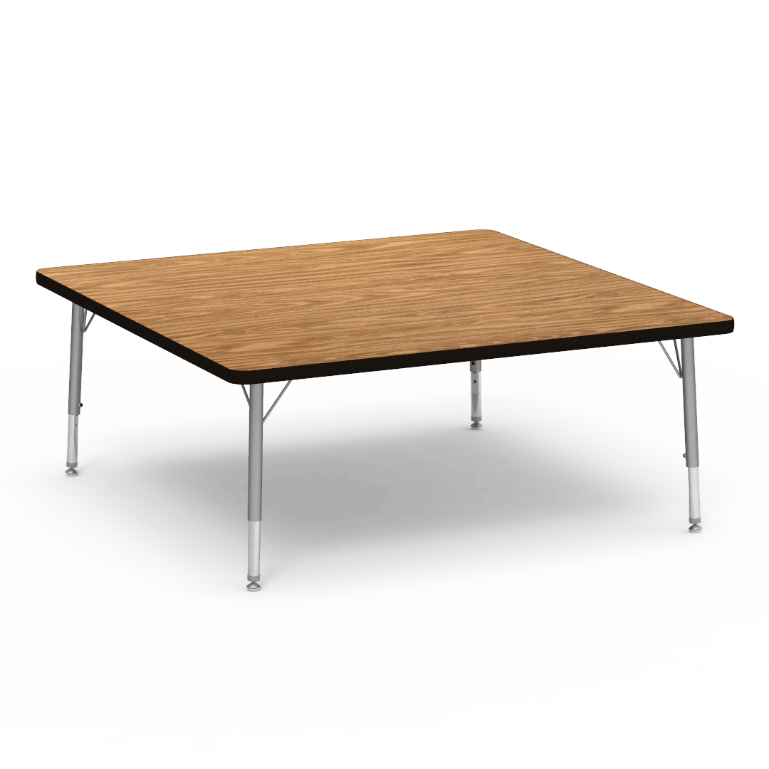 Square Activity Table with Heavy Duty Laminate Top - Preschool Height Adjustable Legs (48"W x 48"L x 17-25"H)