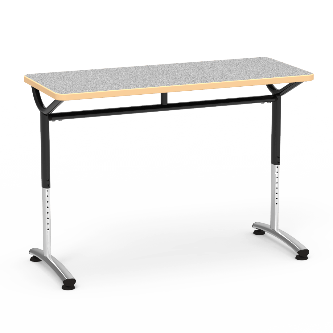 Virco TEXT Series Training Study Computer Desk Table 48"W x 20"D x 26"-34"H (TABLE-TE20488YADJ)