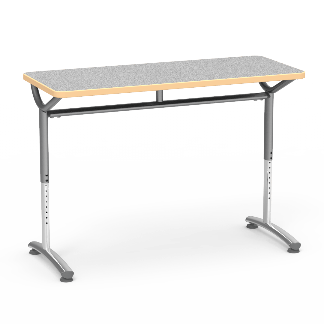 Virco TEXT Series Training Study Computer Desk Table 48"W x 20"D x 26"-34"H (TABLE-TE20488YADJ)