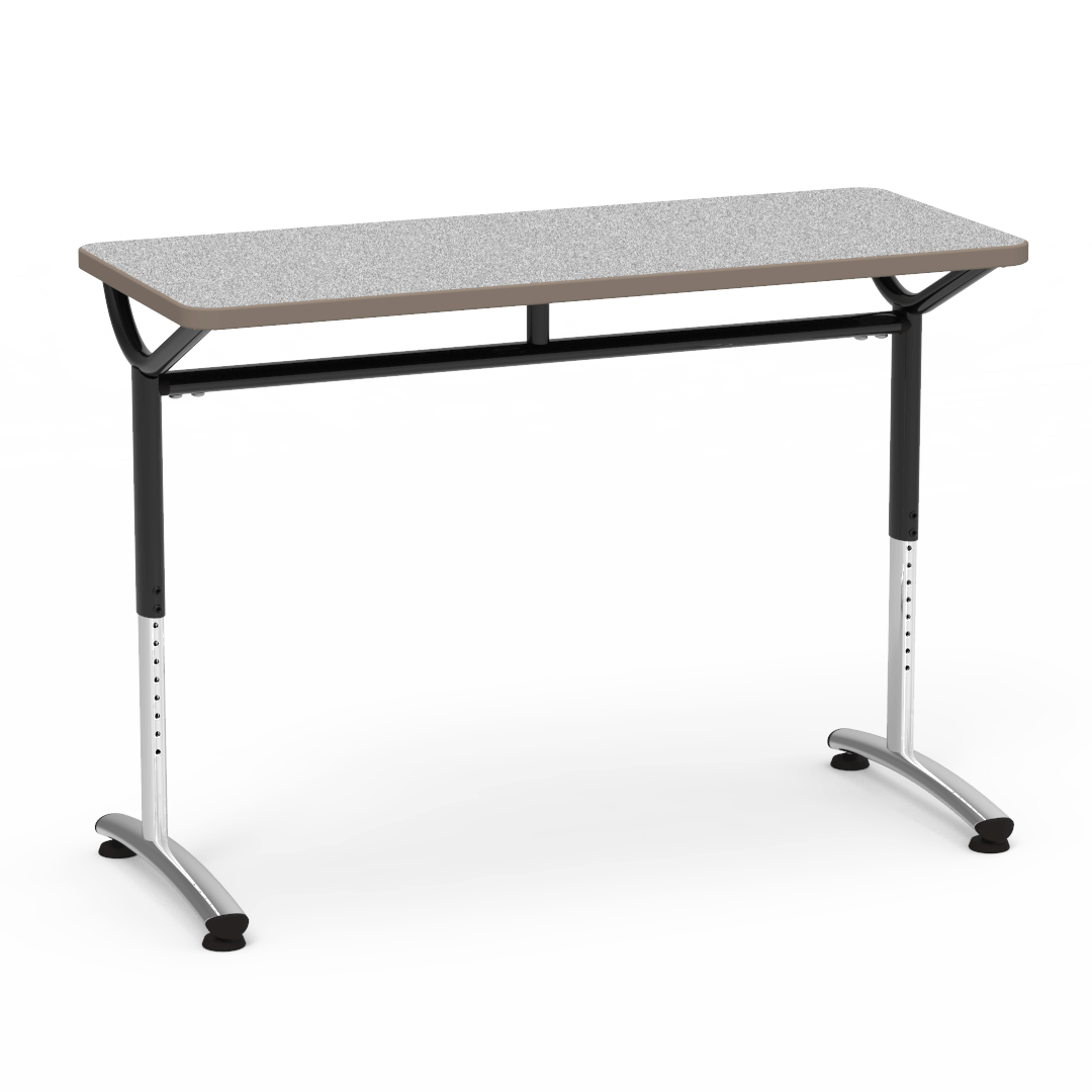 Virco TEXT Series Training Study Computer Desk Table 48"W x 20"D x 26"-34"H (TABLE-TE20488YADJ)