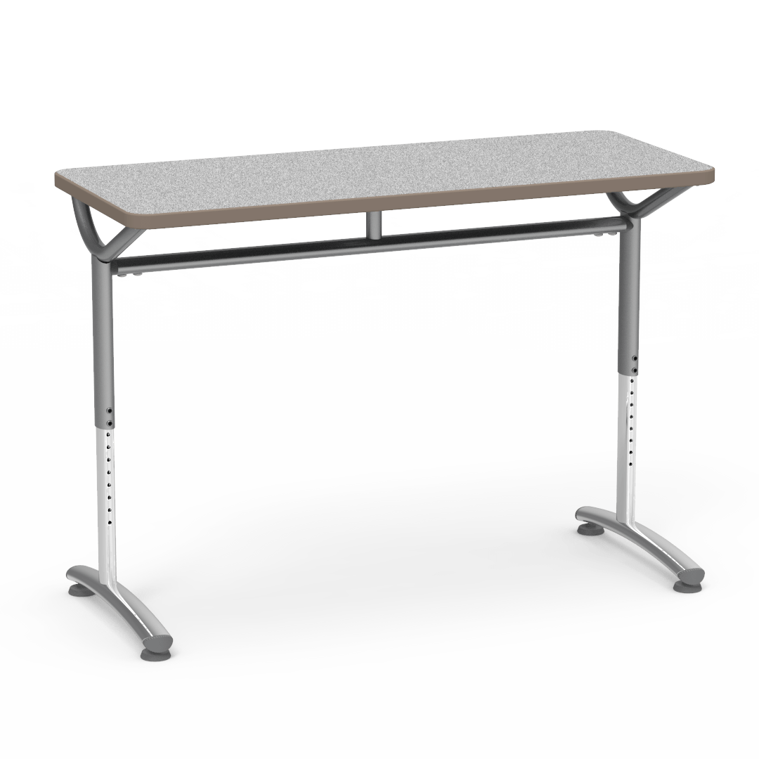 Virco TEXT Series Training Study Computer Desk Table 48"W x 20"D x 26"-34"H (TABLE-TE20488YADJ)